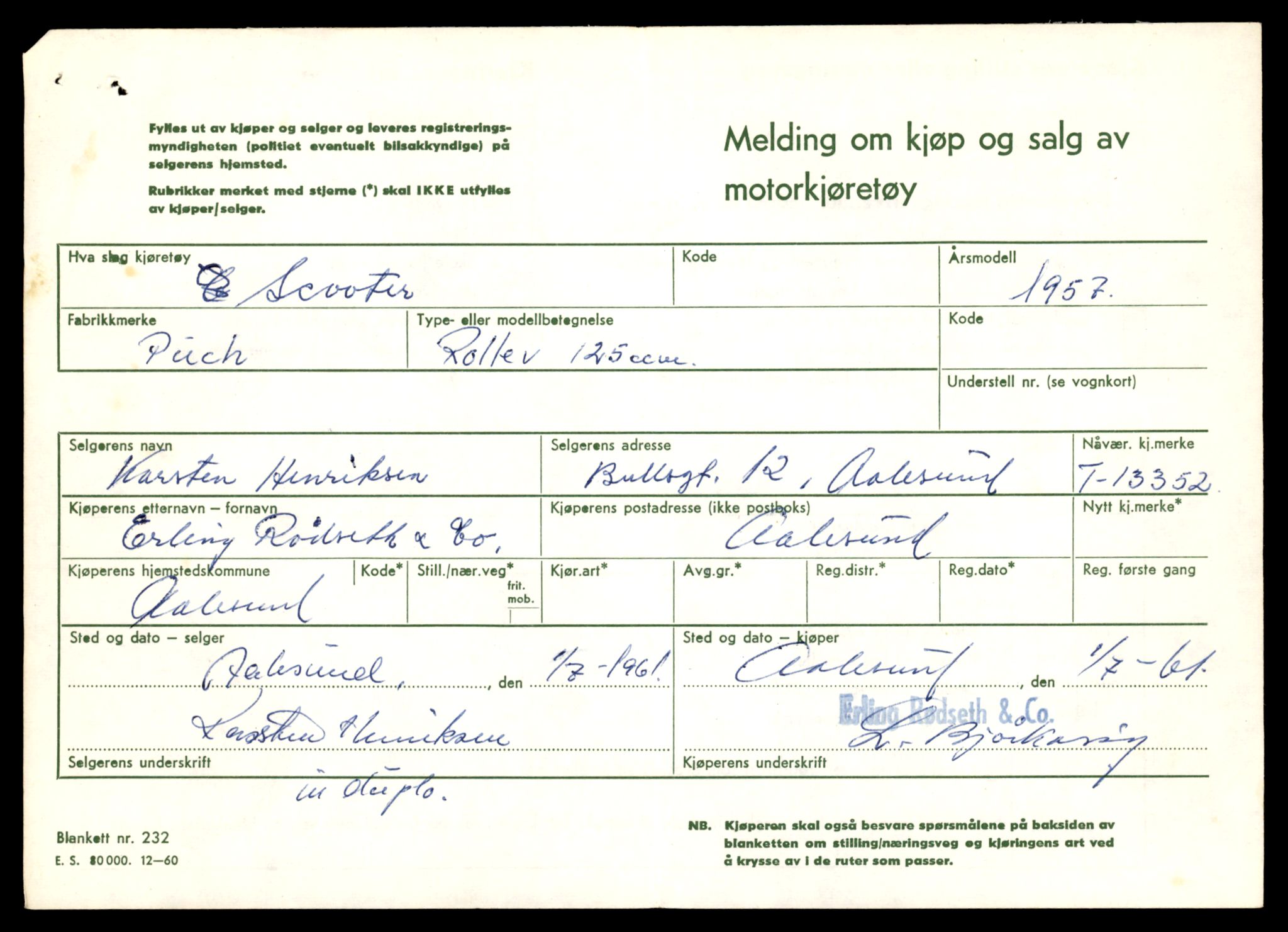 Møre og Romsdal vegkontor - Ålesund trafikkstasjon, AV/SAT-A-4099/F/Fe/L0038: Registreringskort for kjøretøy T 13180 - T 13360, 1927-1998, p. 2905