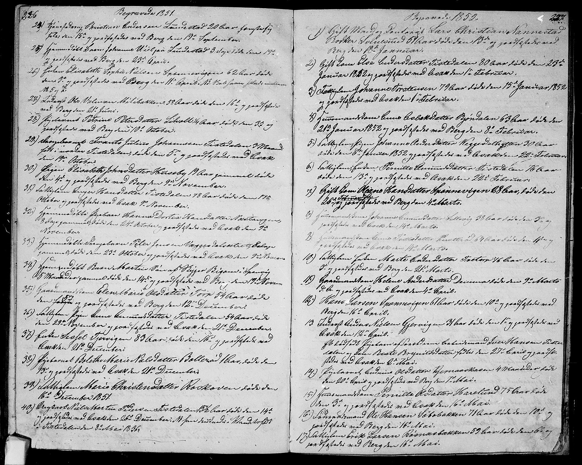 Berg prestekontor Kirkebøker, SAO/A-10902/G/Ga/L0003: Parish register (copy) no.  I 3, 1850-1866, p. 226-227