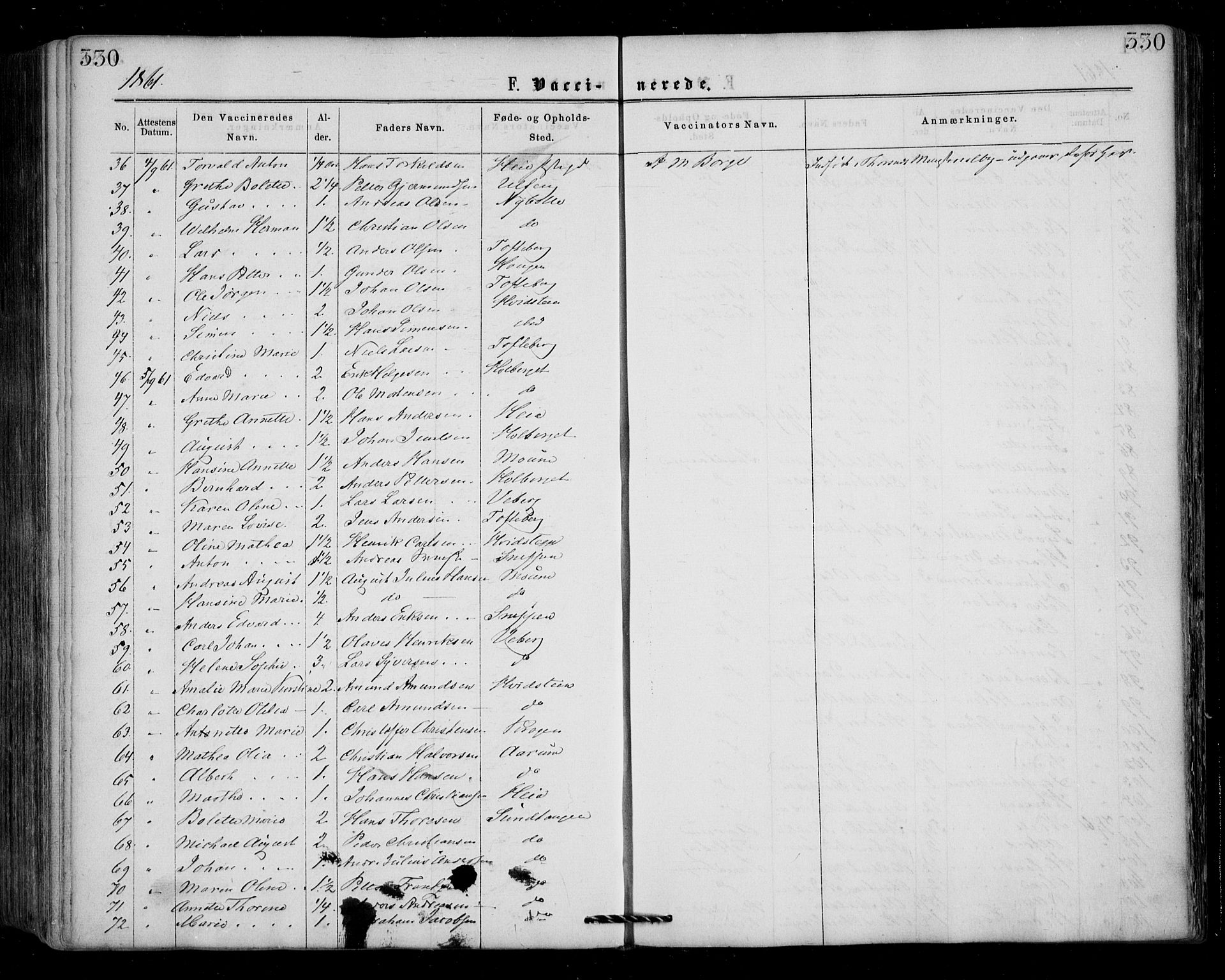 Borge prestekontor Kirkebøker, SAO/A-10903/F/Fa/L0006: Parish register (official) no. I 6, 1861-1874, p. 330