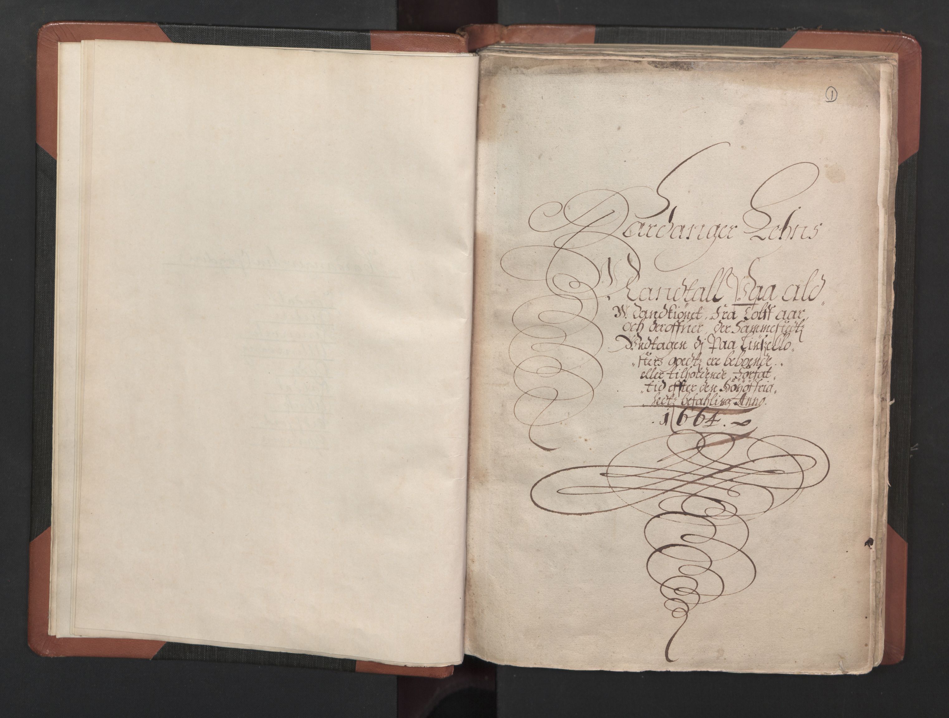 RA, Bailiff's Census 1664-1666, no. 14: Hardanger len, Ytre Sogn fogderi and Indre Sogn fogderi, 1664-1665, p. 1