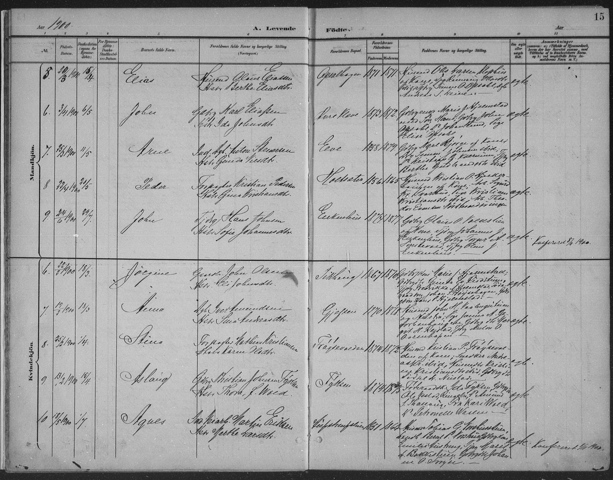 Østre Gausdal prestekontor, SAH/PREST-092/H/Ha/Haa/L0004: Parish register (official) no. 4, 1898-1914, p. 15