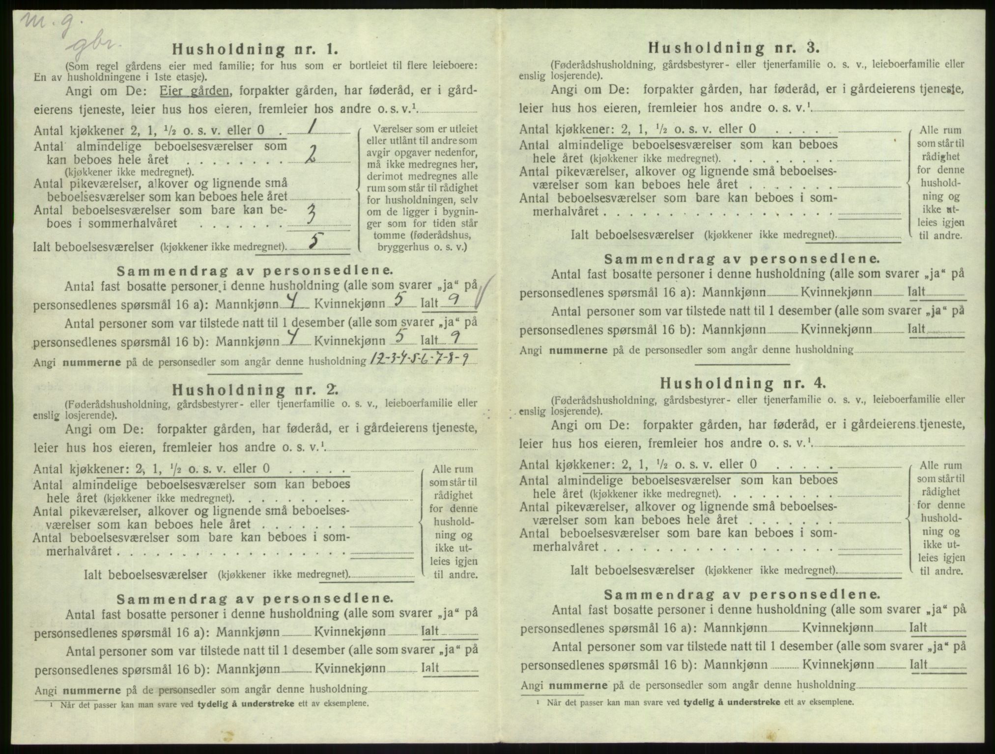 SAB, 1920 census for Askvoll, 1920, p. 727