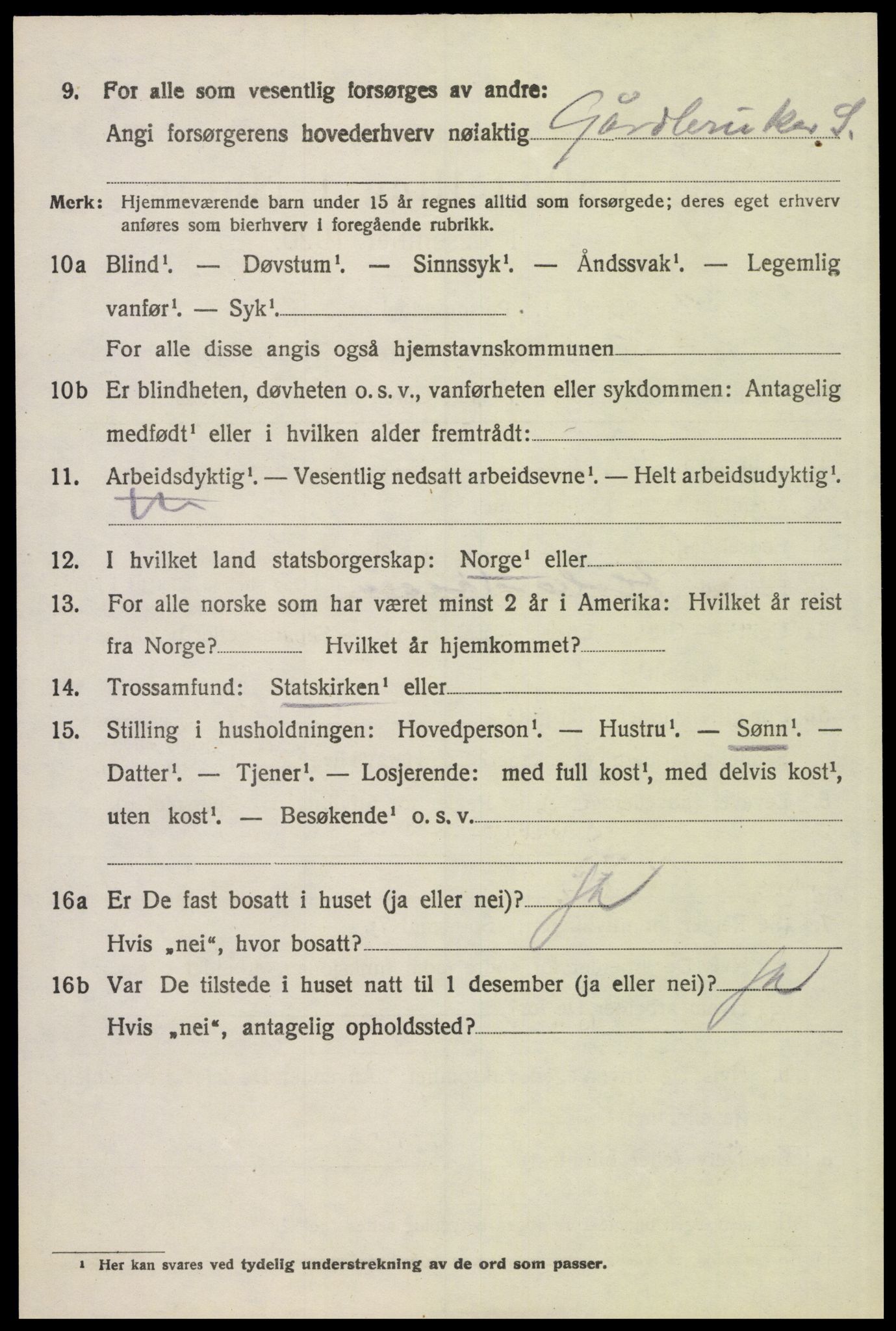 SAH, 1920 census for Åsnes, 1920, p. 4361