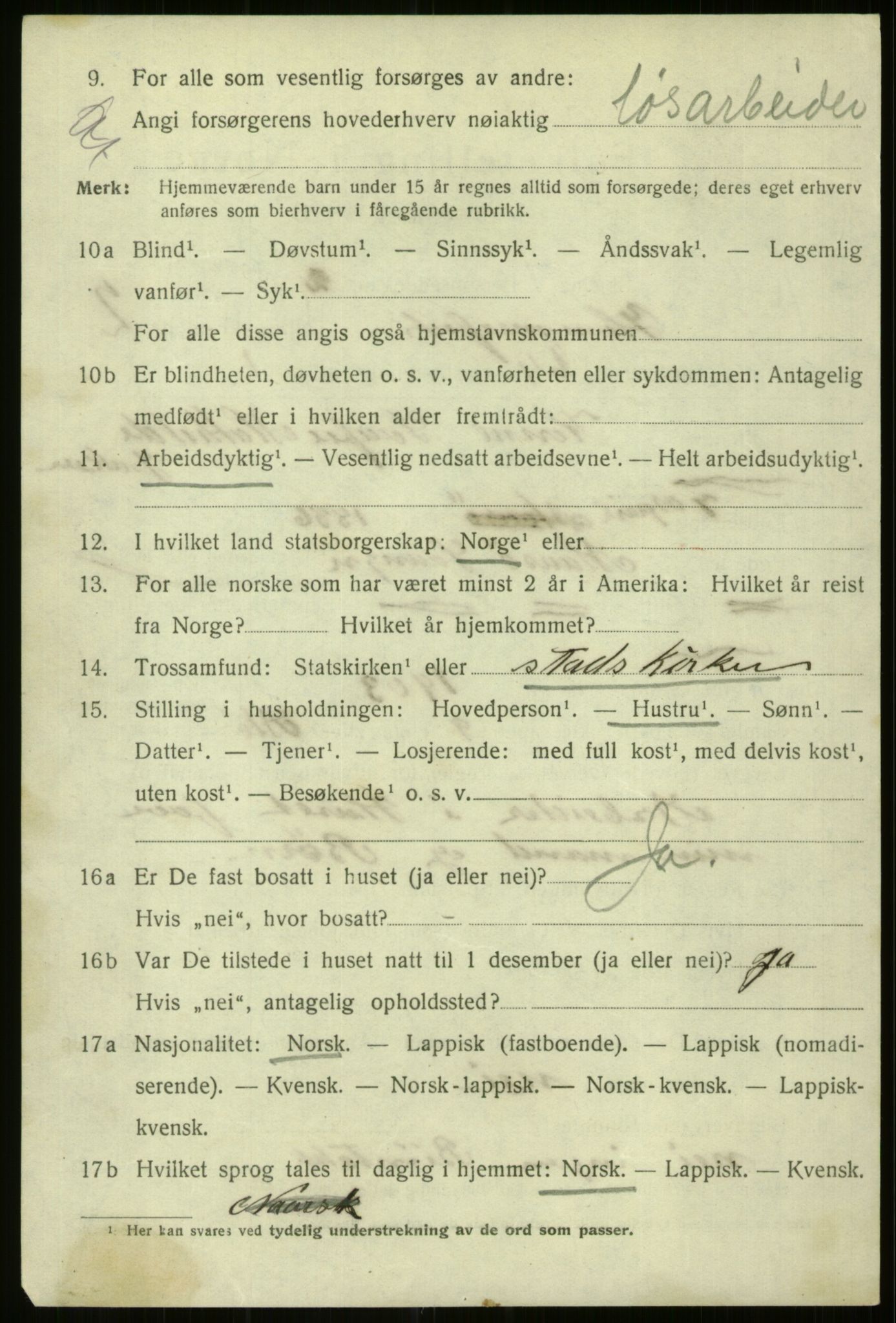 SATØ, 1920 census for Hammerfest, 1920, p. 7386