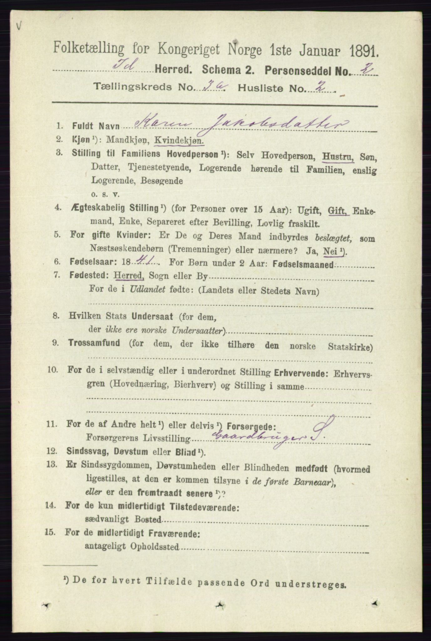 RA, 1891 census for 0117 Idd, 1891, p. 2151