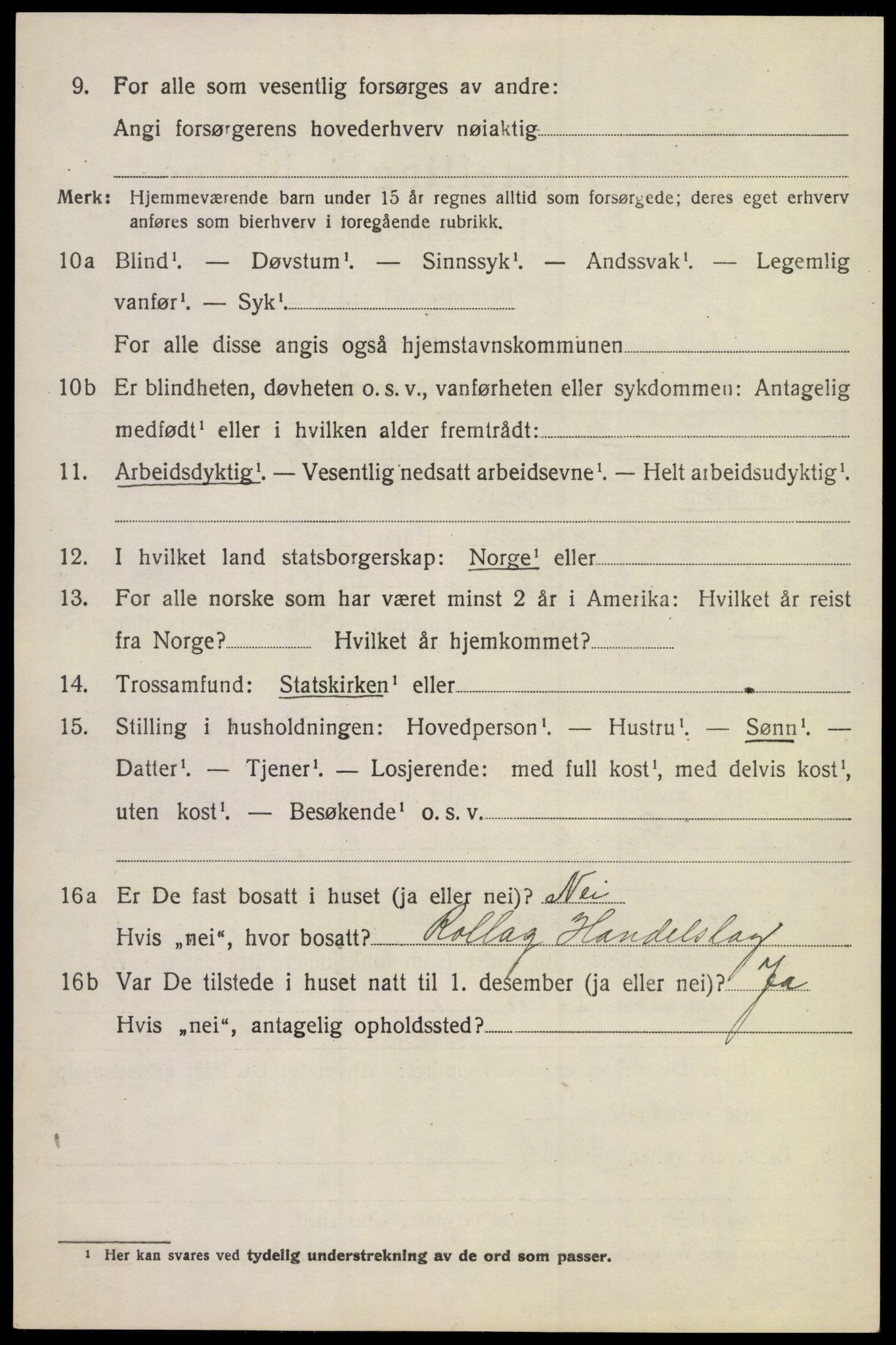 SAKO, 1920 census for Rollag, 1920, p. 963