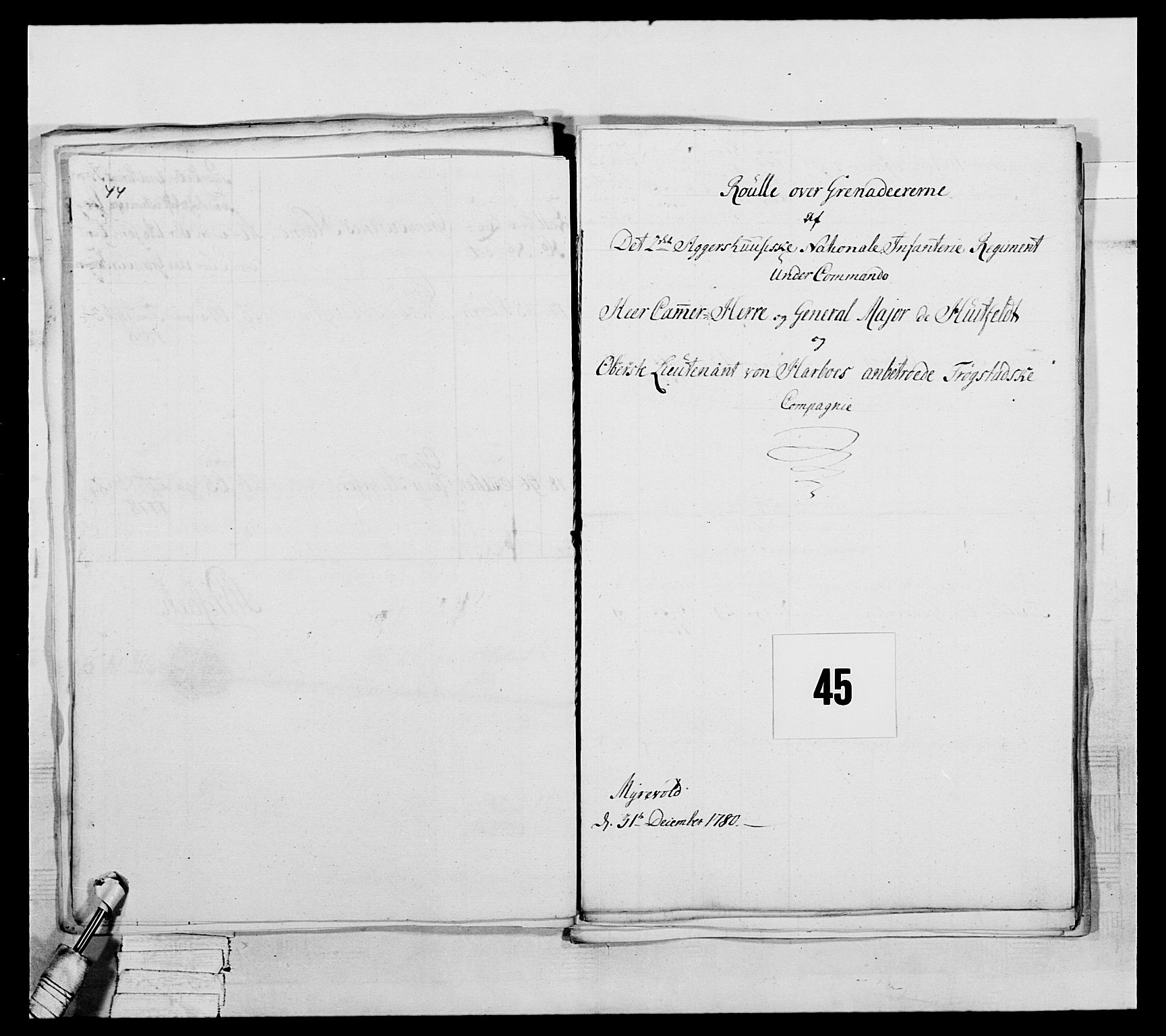 Generalitets- og kommissariatskollegiet, Det kongelige norske kommissariatskollegium, RA/EA-5420/E/Eh/L0044: 2. Akershusiske nasjonale infanteriregiment, 1779-1787, p. 168