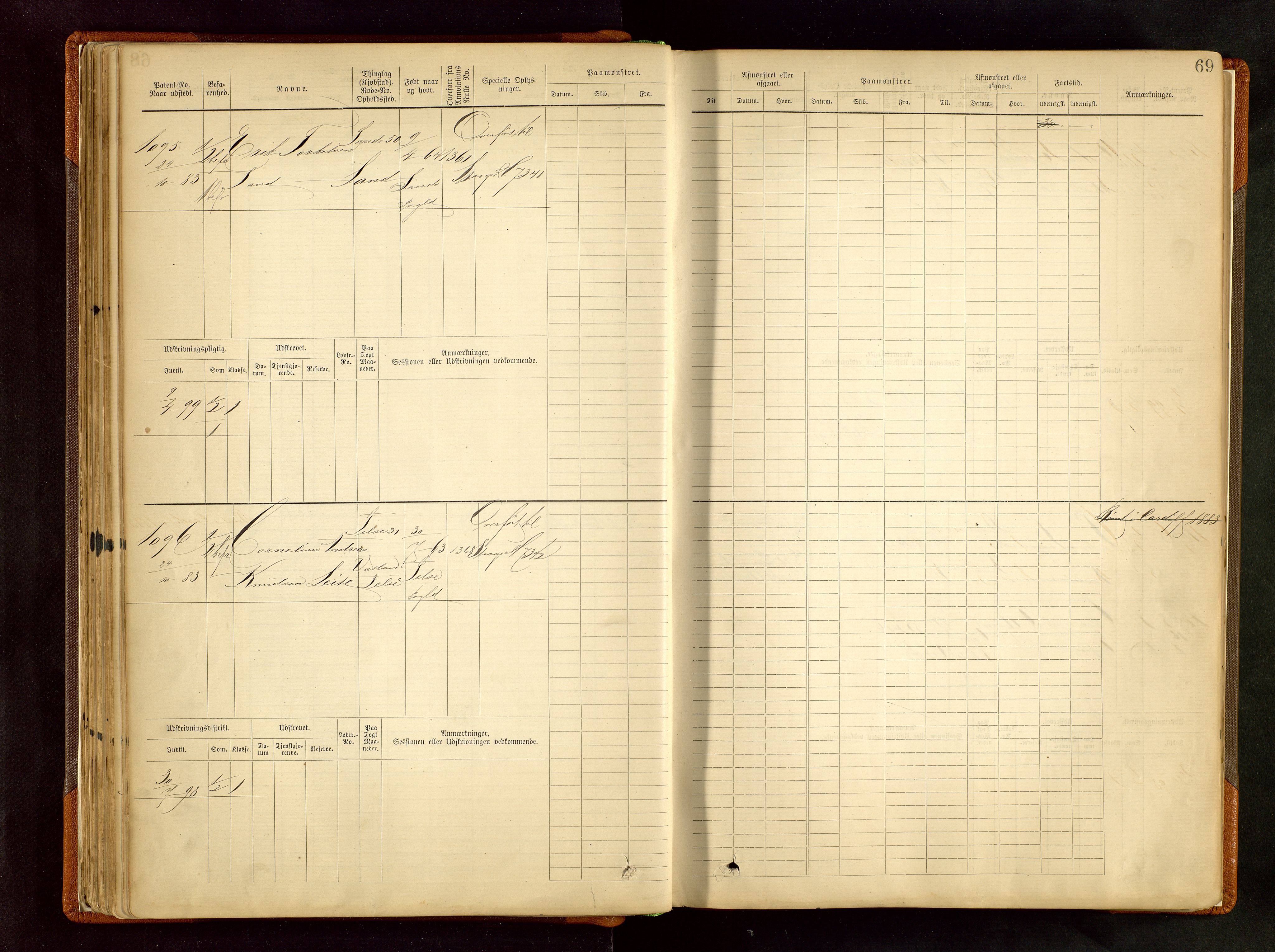 Haugesund sjømannskontor, SAST/A-102007/F/Fb/Fbb/L0002: Sjøfartsrulle Skudenes kretsnr. 959-2439, 1860-1948, p. 69