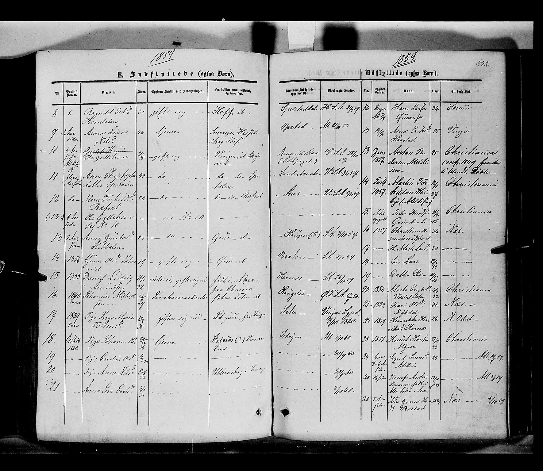 Sør-Odal prestekontor, SAH/PREST-030/H/Ha/Haa/L0002: Parish register (official) no. 2, 1859-1863, p. 332