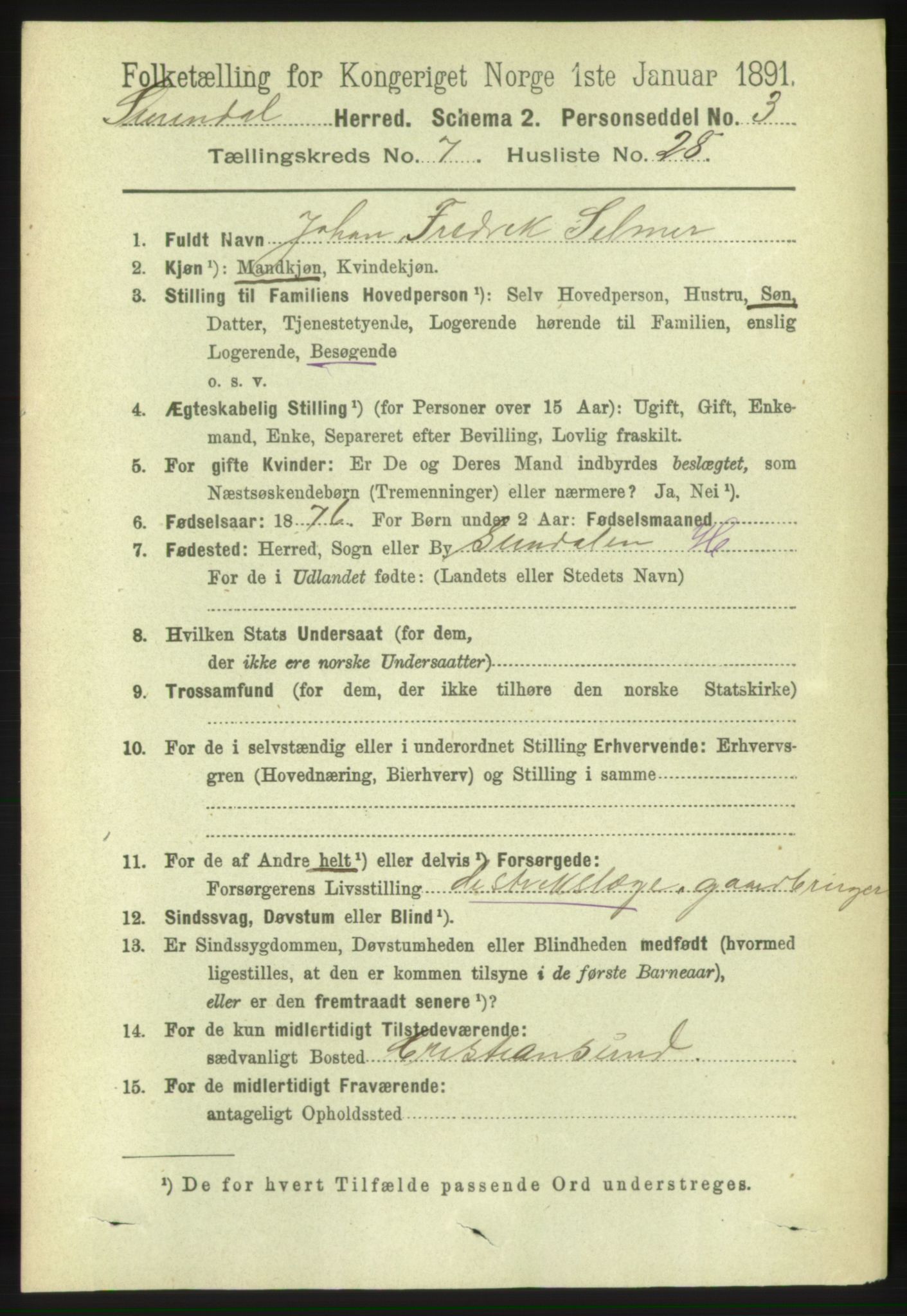 RA, 1891 census for 1566 Surnadal, 1891, p. 1981