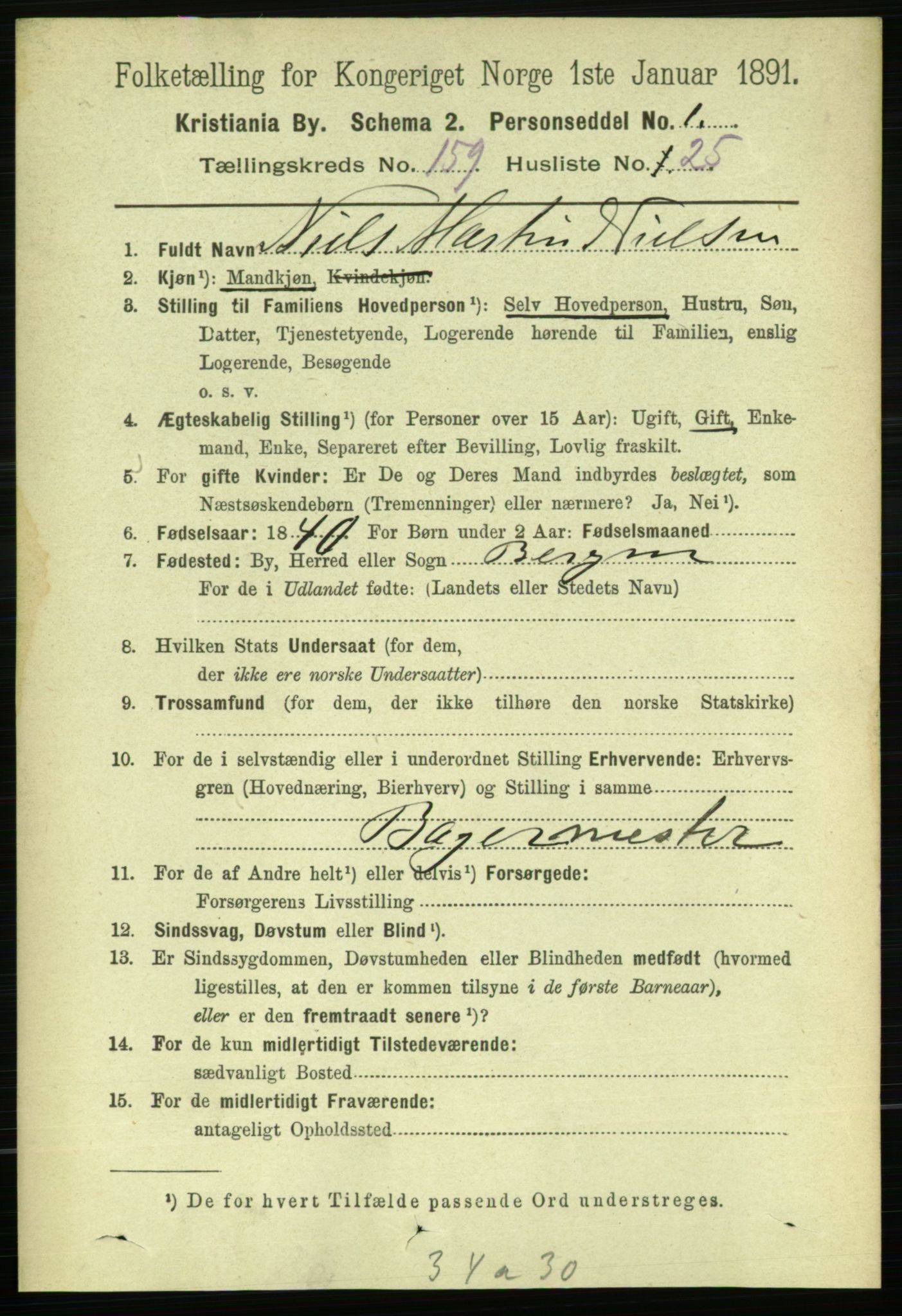 RA, 1891 census for 0301 Kristiania, 1891, p. 90602