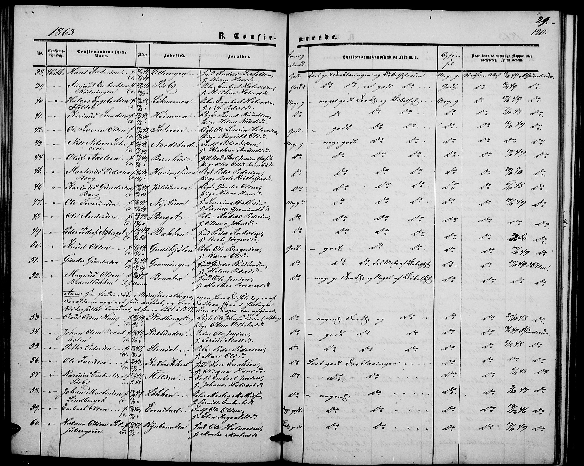 Elverum prestekontor, AV/SAH-PREST-044/H/Ha/Hab/L0003: Parish register (copy) no. 3, 1856-1865, p. 120