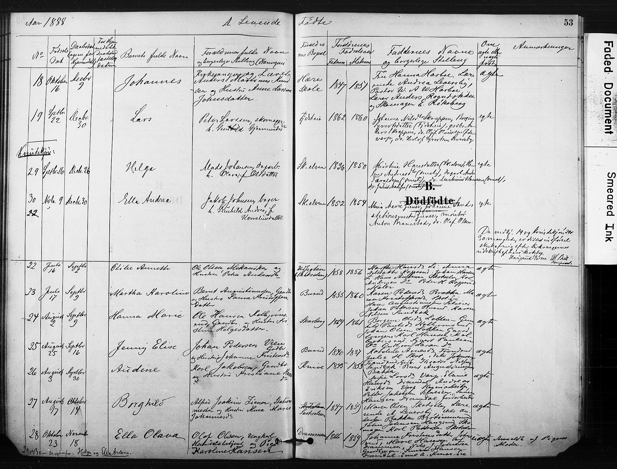 Eiker kirkebøker, AV/SAKO-A-4/F/Fc/L0001: Parish register (official) no. III 1, 1878-1889, p. 53