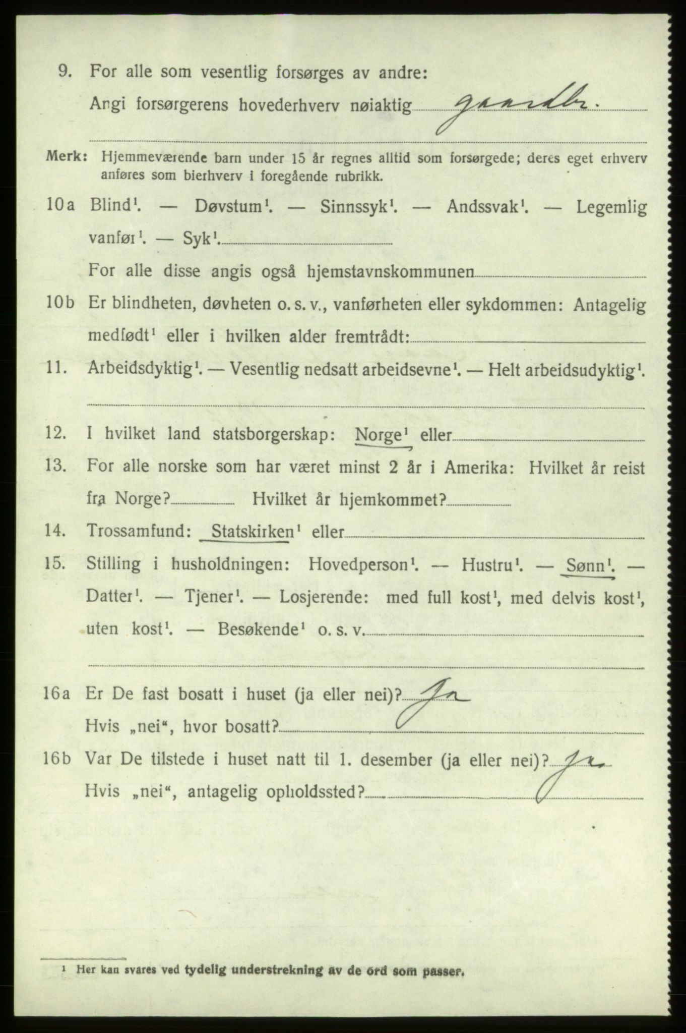 SAB, 1920 census for Stord, 1920, p. 1672