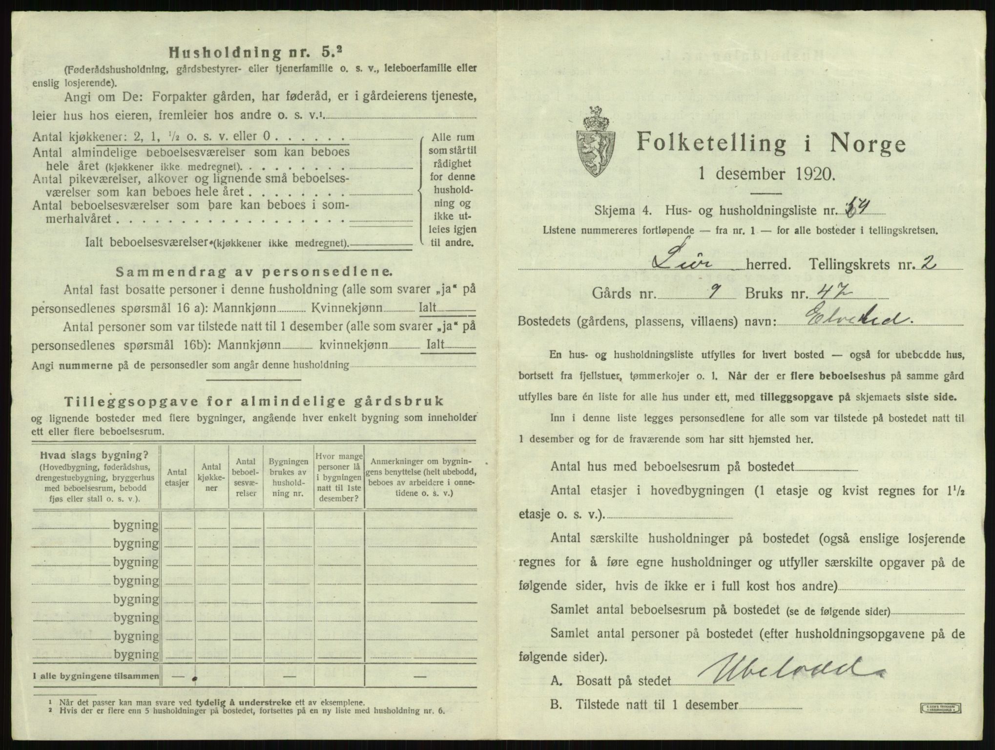 SAKO, 1920 census for Lier, 1920, p. 340