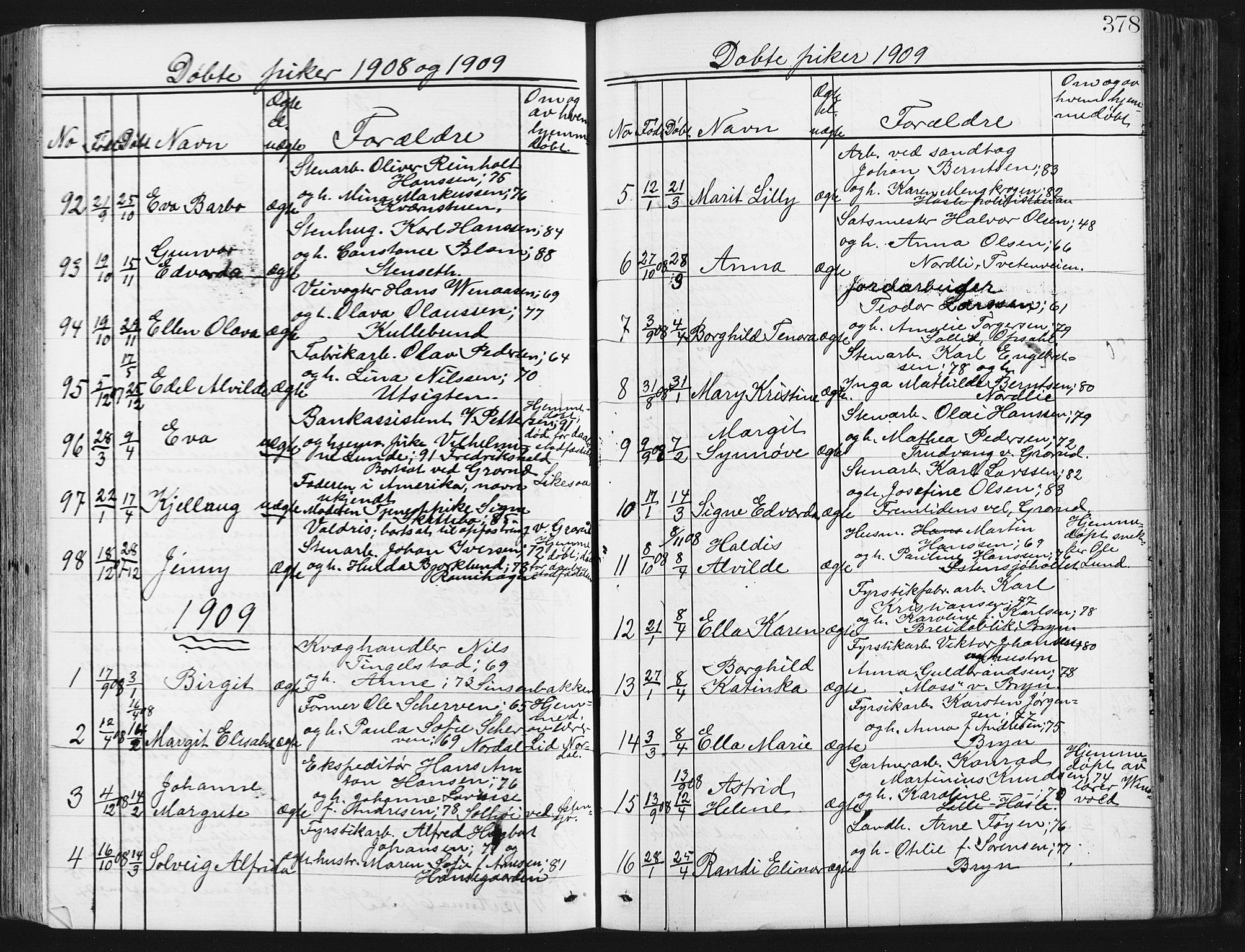 Østre Aker prestekontor Kirkebøker, SAO/A-10840/G/Ga/L0003: Parish register (copy) no. I 3, 1868-1913, p. 378