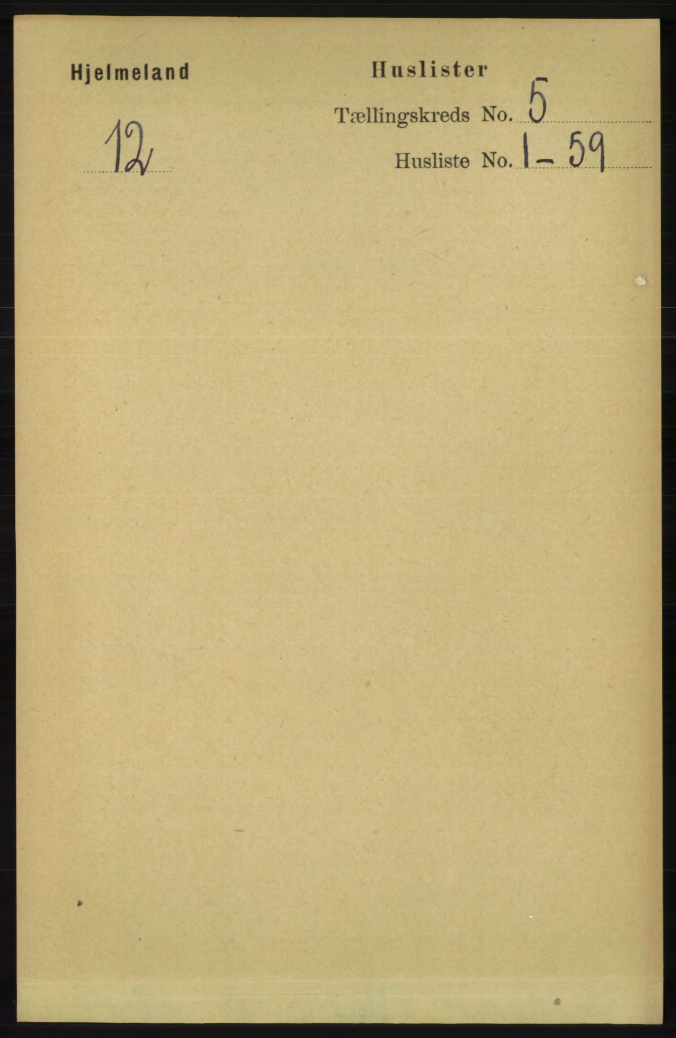 RA, 1891 census for 1133 Hjelmeland, 1891, p. 1089