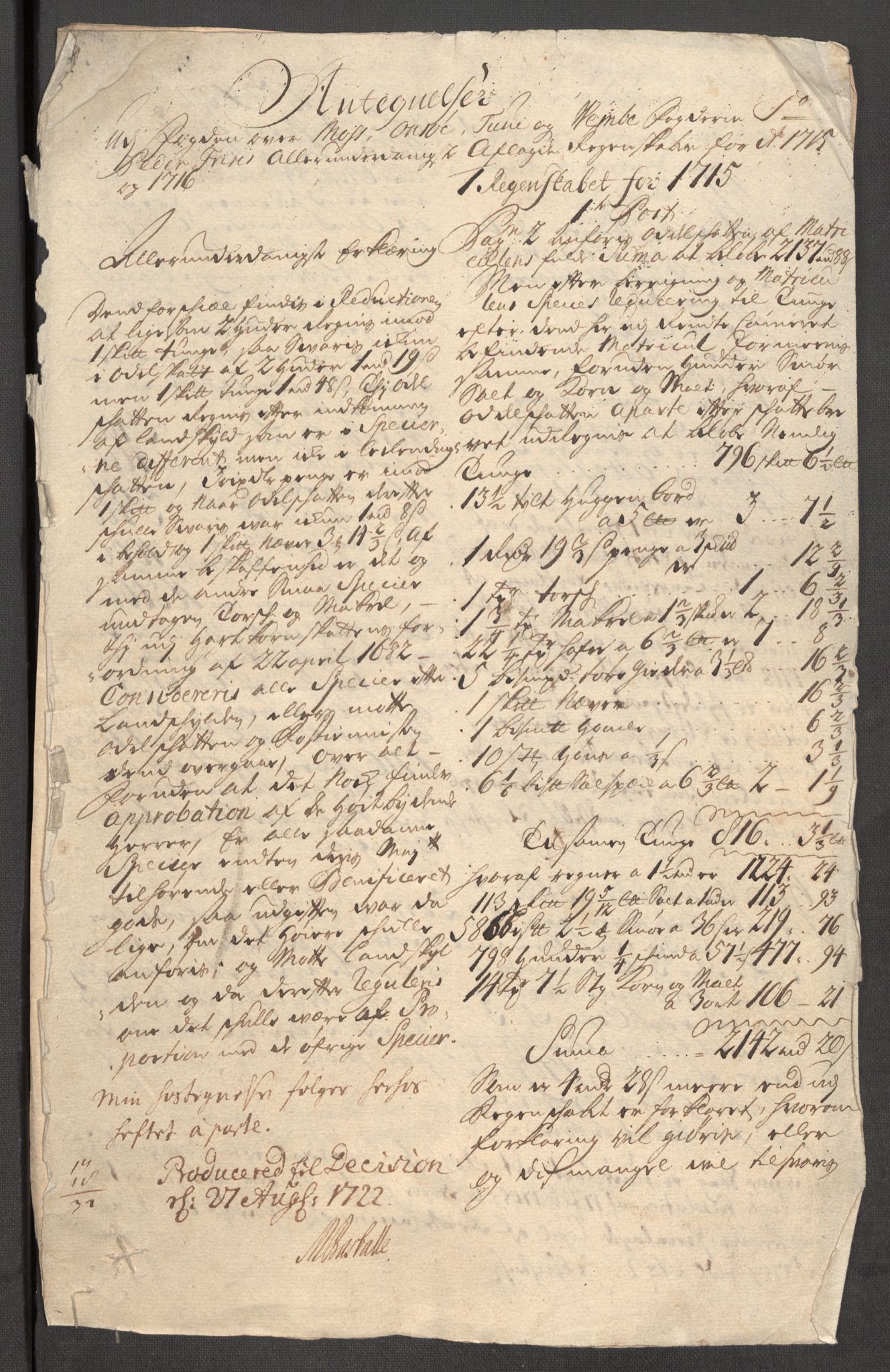 Rentekammeret inntil 1814, Reviderte regnskaper, Fogderegnskap, AV/RA-EA-4092/R04/L0140: Fogderegnskap Moss, Onsøy, Tune, Veme og Åbygge, 1715-1716, p. 469