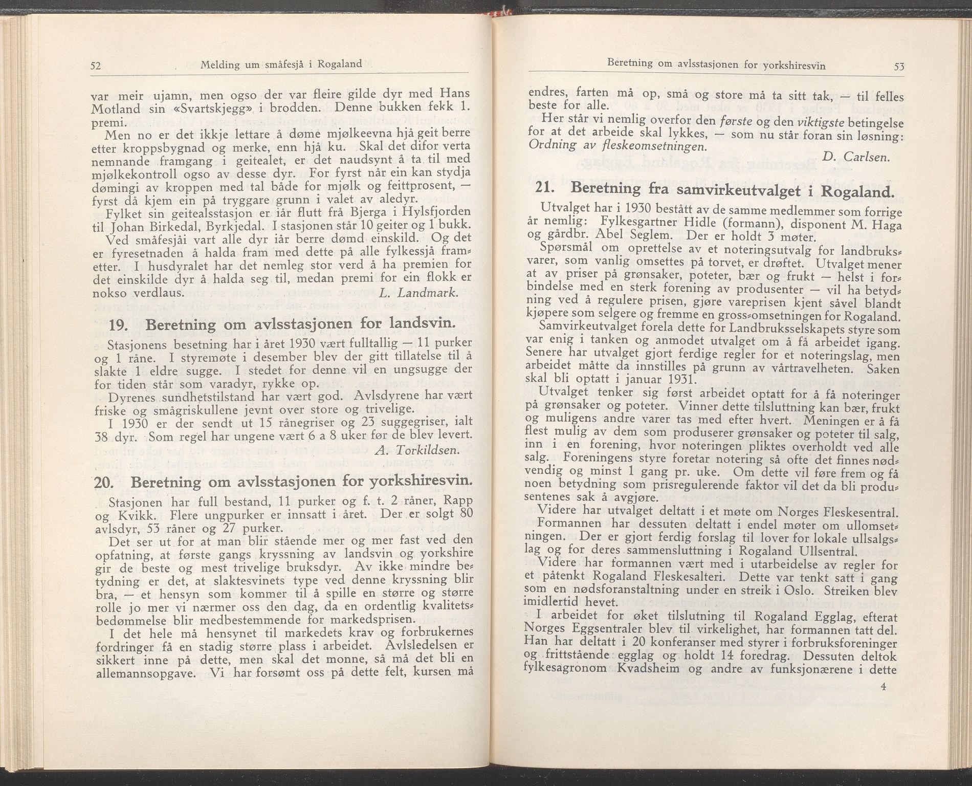 Rogaland fylkeskommune - Fylkesrådmannen , IKAR/A-900/A/Aa/Aaa/L0050: Møtebok , 1931, p. 52-53