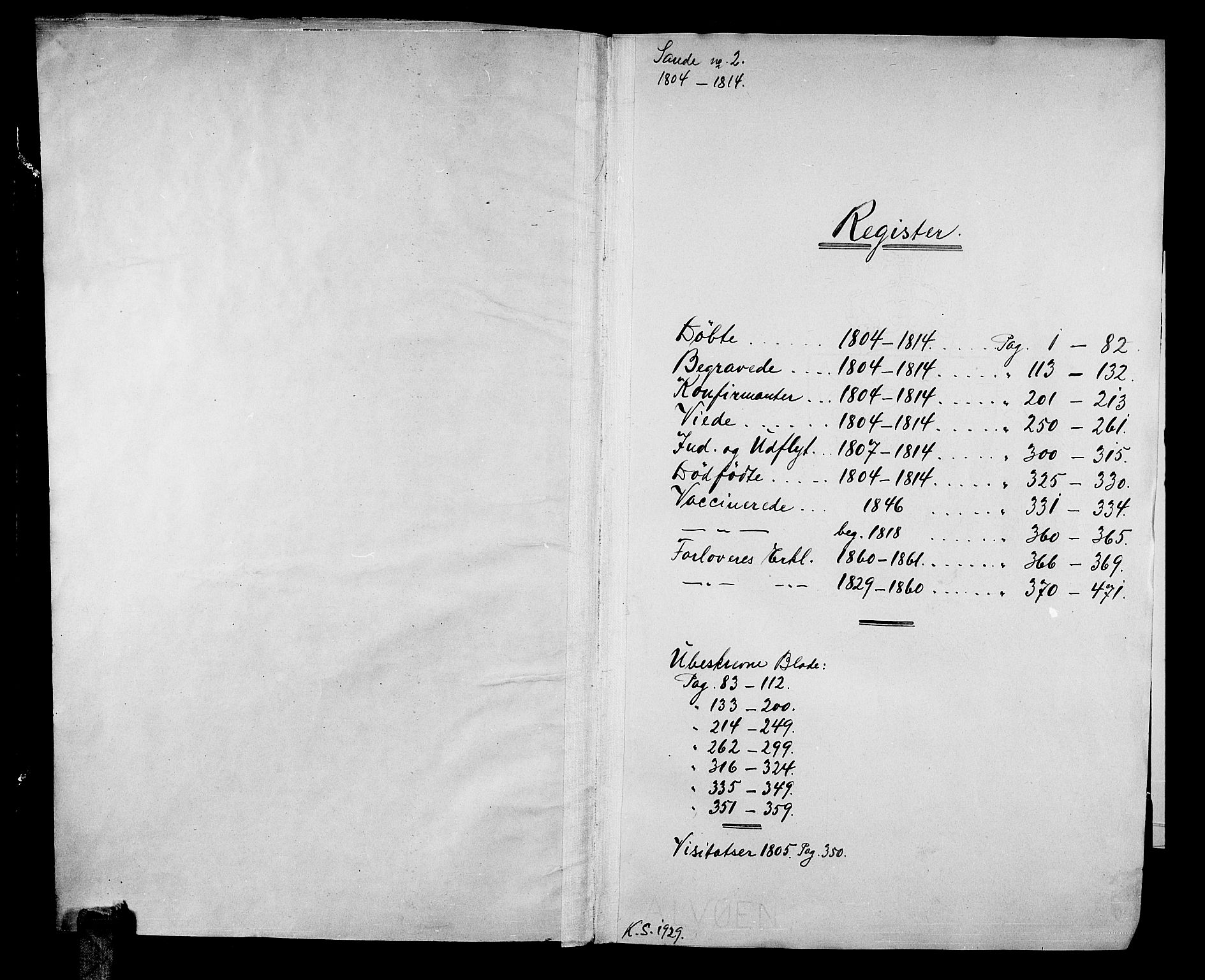 Sande Kirkebøker, AV/SAKO-A-53/F/Fa/L0002: Parish register (official) no. 2, 1804-1814