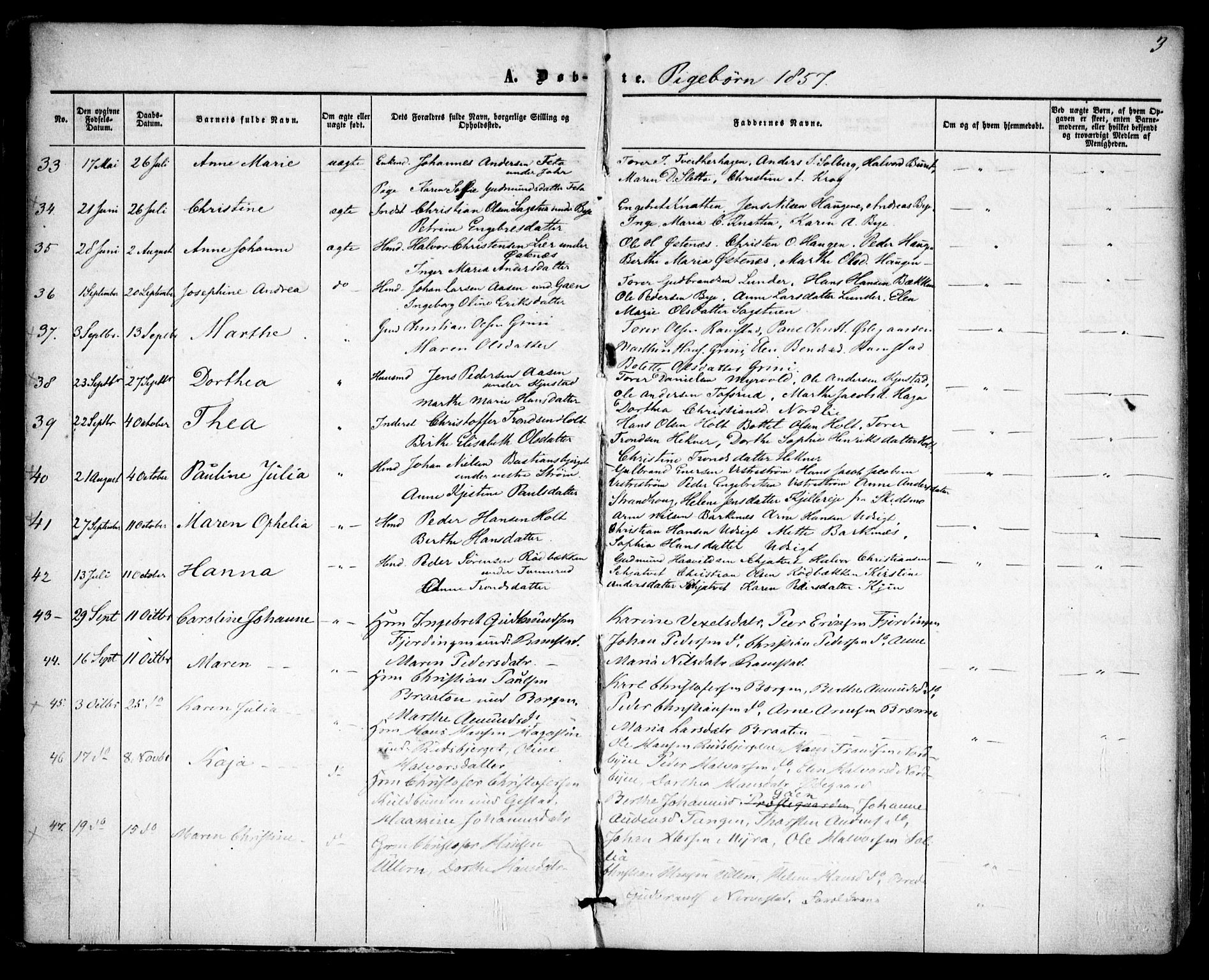 Fet prestekontor Kirkebøker, AV/SAO-A-10370a/F/Fa/L0011: Parish register (official) no. I 11, 1857-1866, p. 3