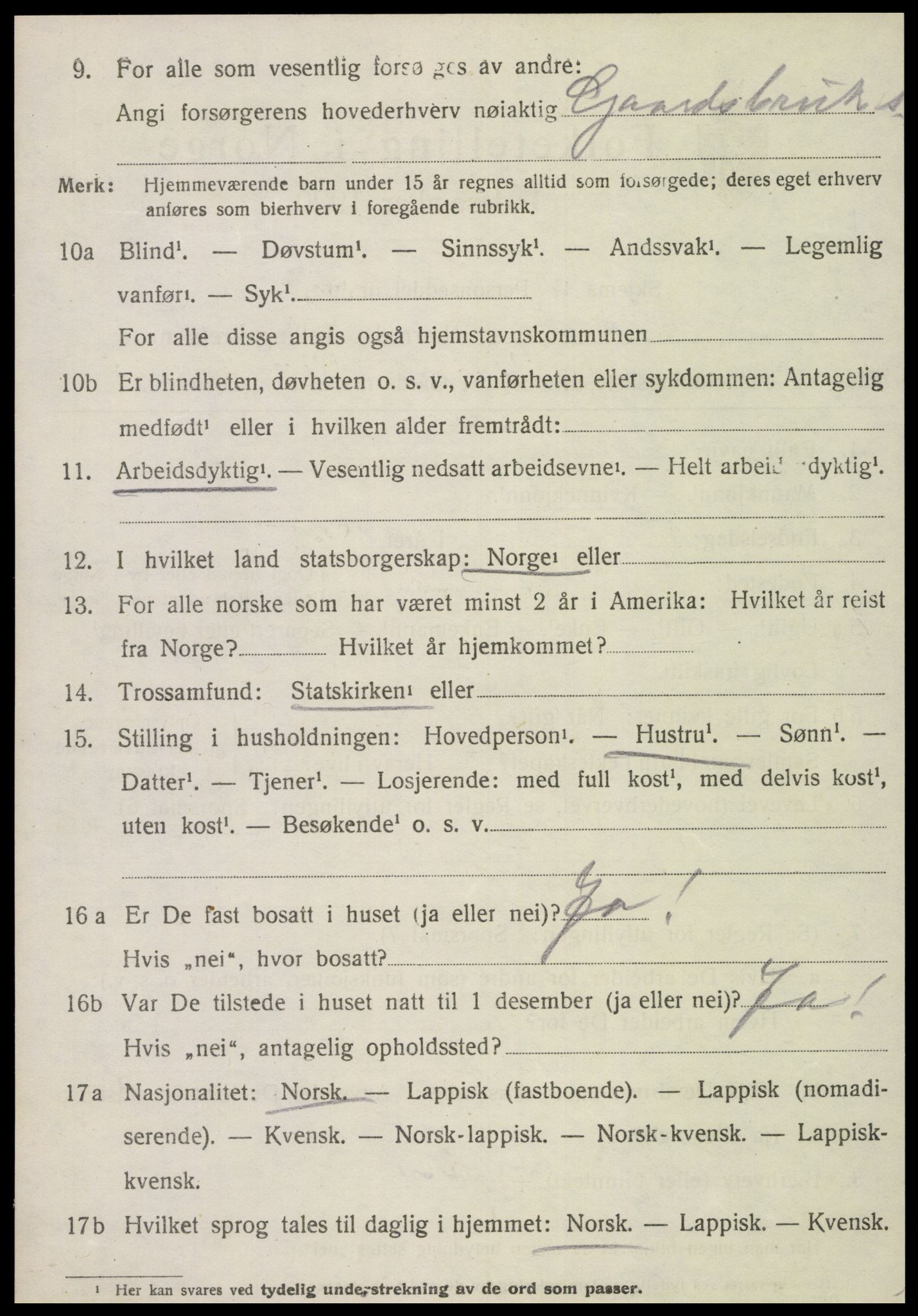 SAT, 1920 census for Nærøy, 1920, p. 2970