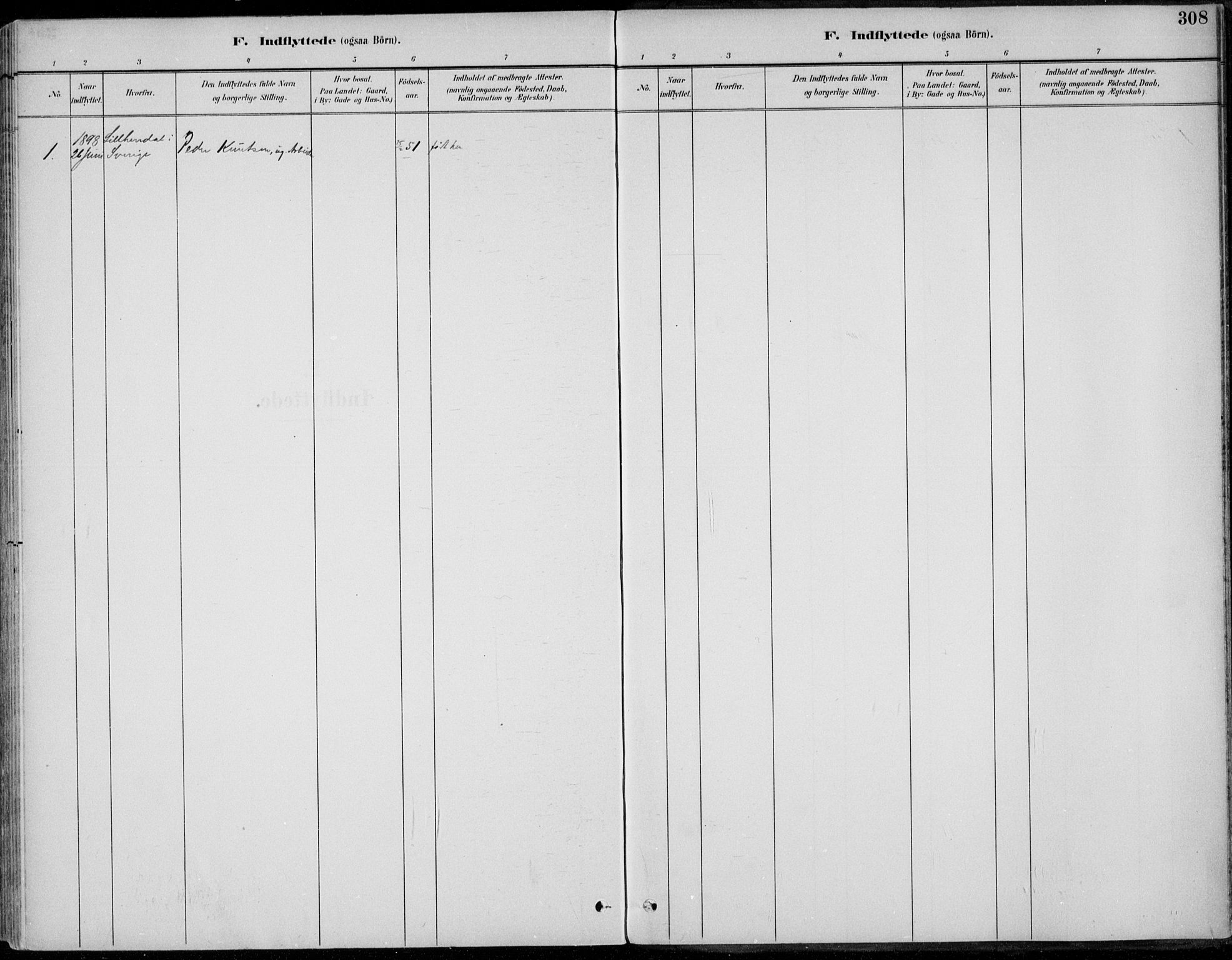 Alvdal prestekontor, AV/SAH-PREST-060/H/Ha/Haa/L0003: Parish register (official) no. 3, 1886-1912, p. 308