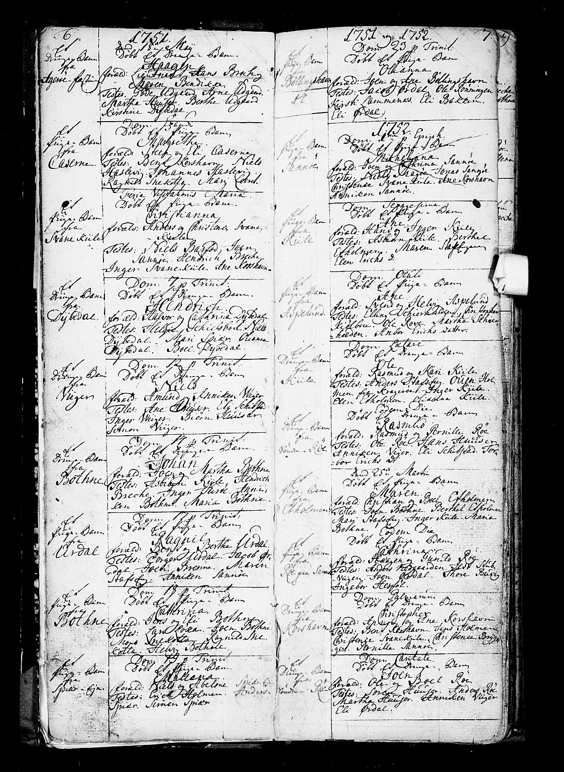 Hvaler prestekontor Kirkebøker, SAO/A-2001/F/Fa/L0002: Parish register (official) no. I 2, 1749-1816, p. 6-7
