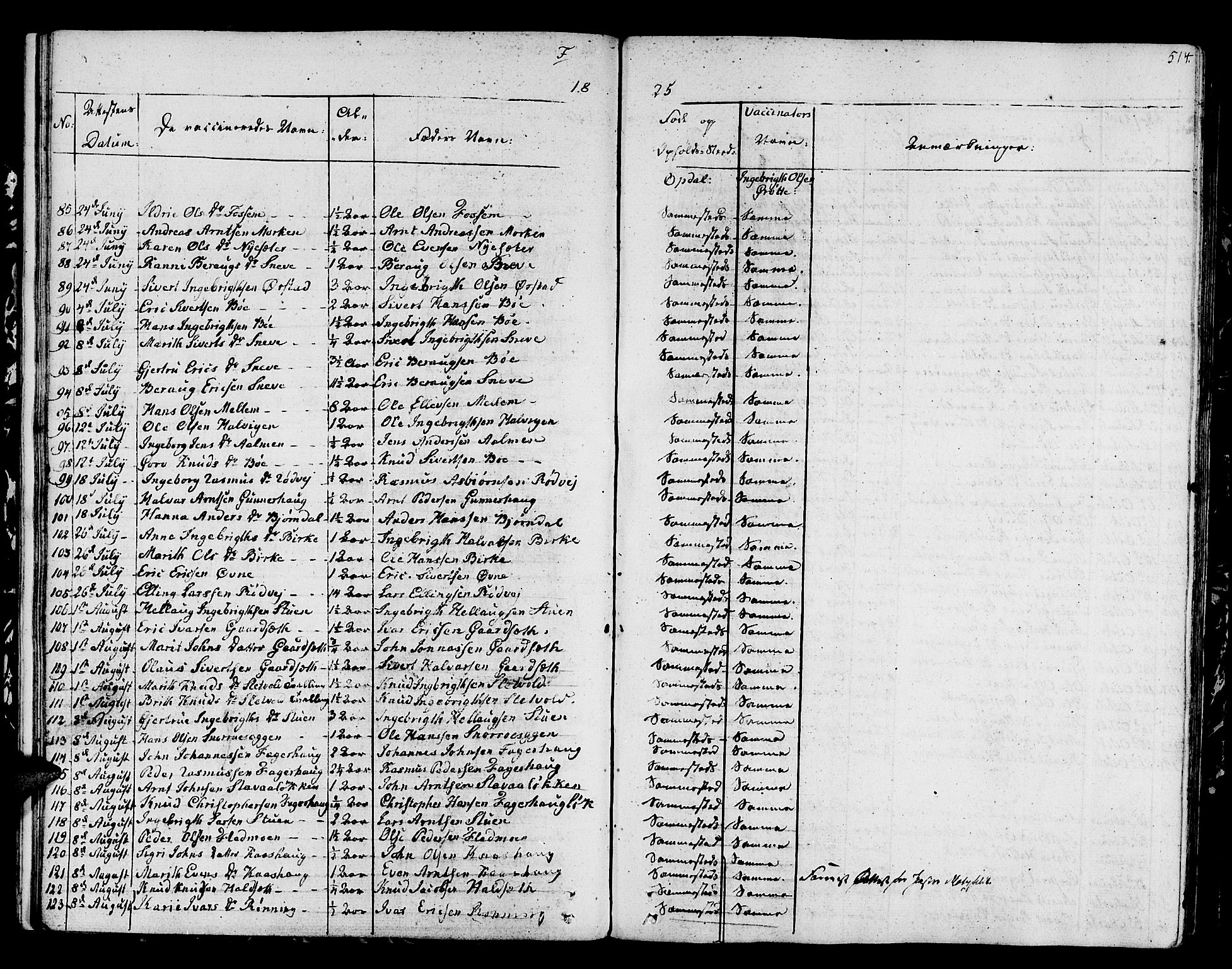 Ministerialprotokoller, klokkerbøker og fødselsregistre - Sør-Trøndelag, AV/SAT-A-1456/678/L0897: Parish register (official) no. 678A06-07, 1821-1847, p. 514