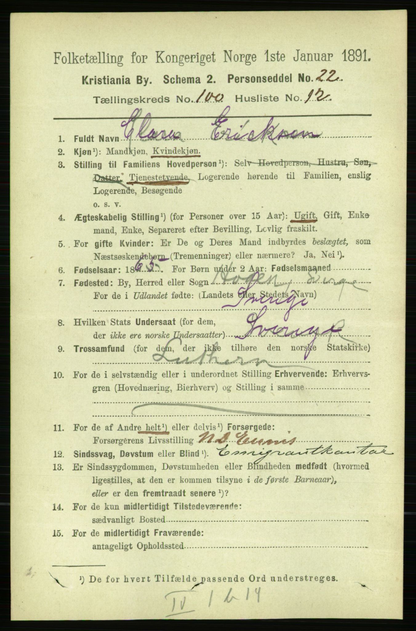 RA, 1891 census for 0301 Kristiania, 1891, p. 49628