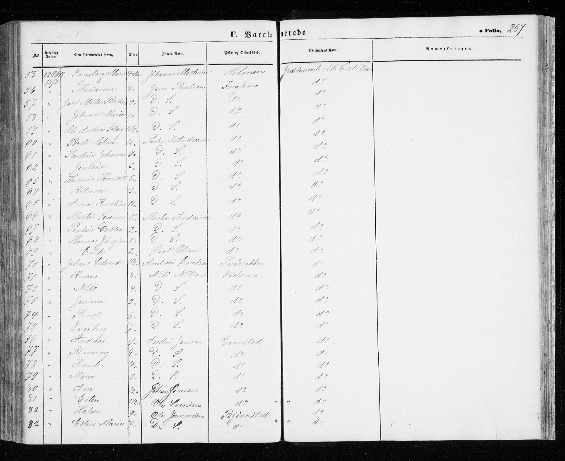 Målselv sokneprestembete, AV/SATØ-S-1311/G/Ga/Gaa/L0004kirke: Parish register (official) no. 4, 1863-1872, p. 267