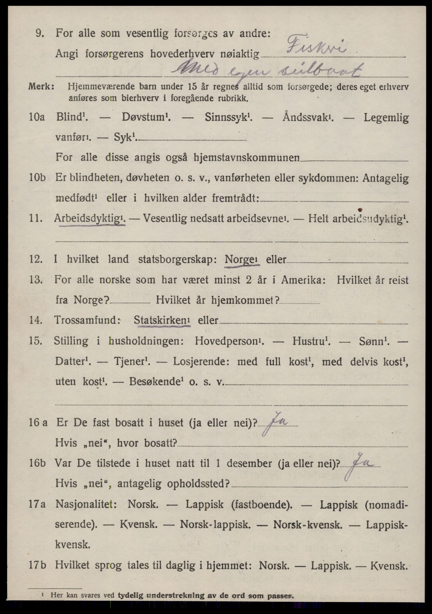 SAT, 1920 census for Stoksund, 1920, p. 1955