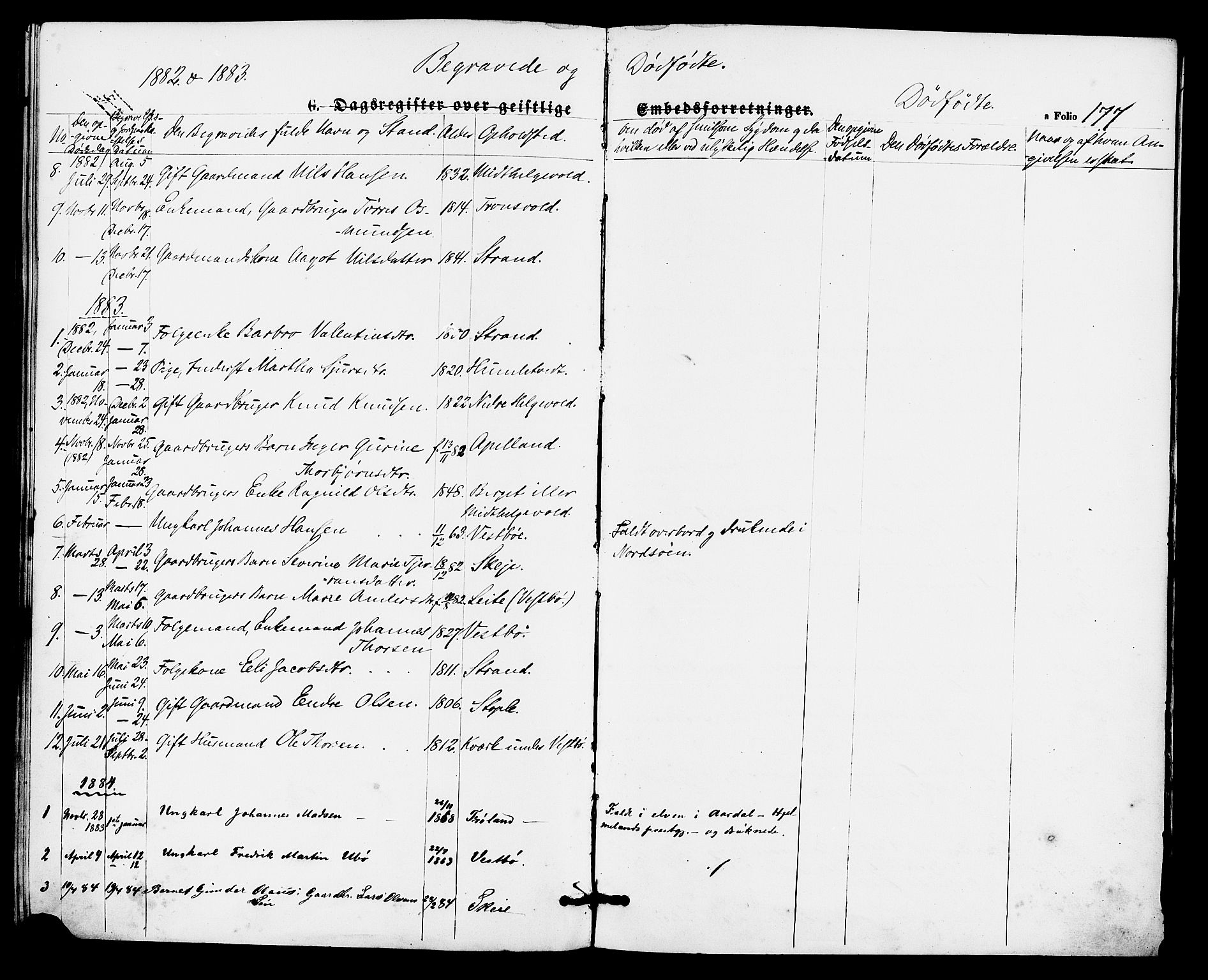 Vikedal sokneprestkontor, AV/SAST-A-101840/01/IV: Parish register (official) no. A 8, 1868-1885, p. 177