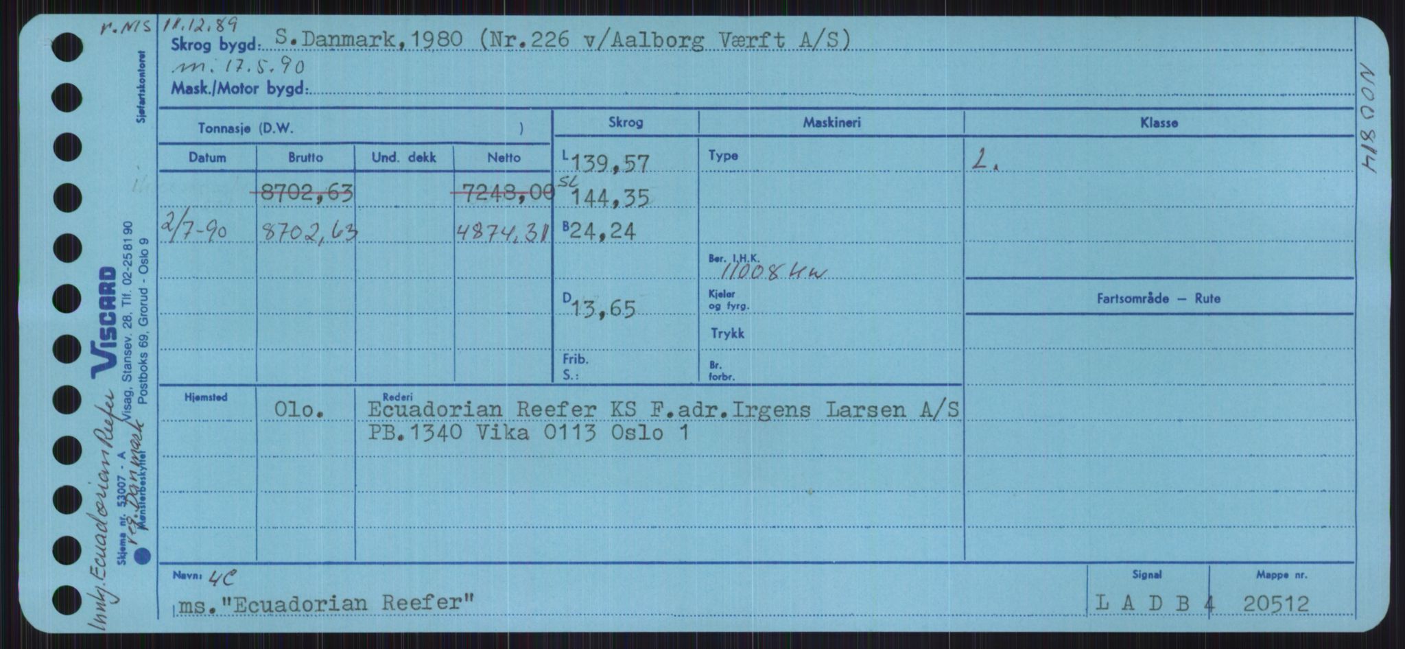 Sjøfartsdirektoratet med forløpere, Skipsmålingen, AV/RA-S-1627/H/Ha/L0001/0002: Fartøy, A-Eig / Fartøy Bjør-Eig, p. 965