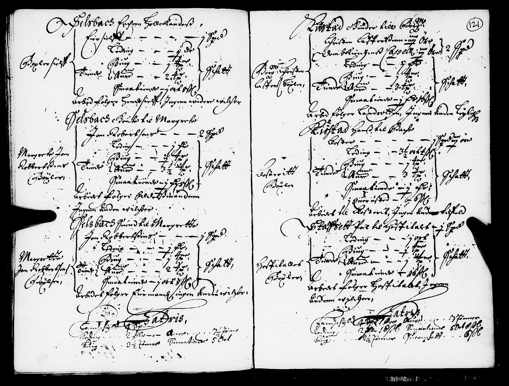 Rentekammeret inntil 1814, Realistisk ordnet avdeling, AV/RA-EA-4070/N/Nb/Nba/L0052: Strinda len, 1667, p. 120b-121a