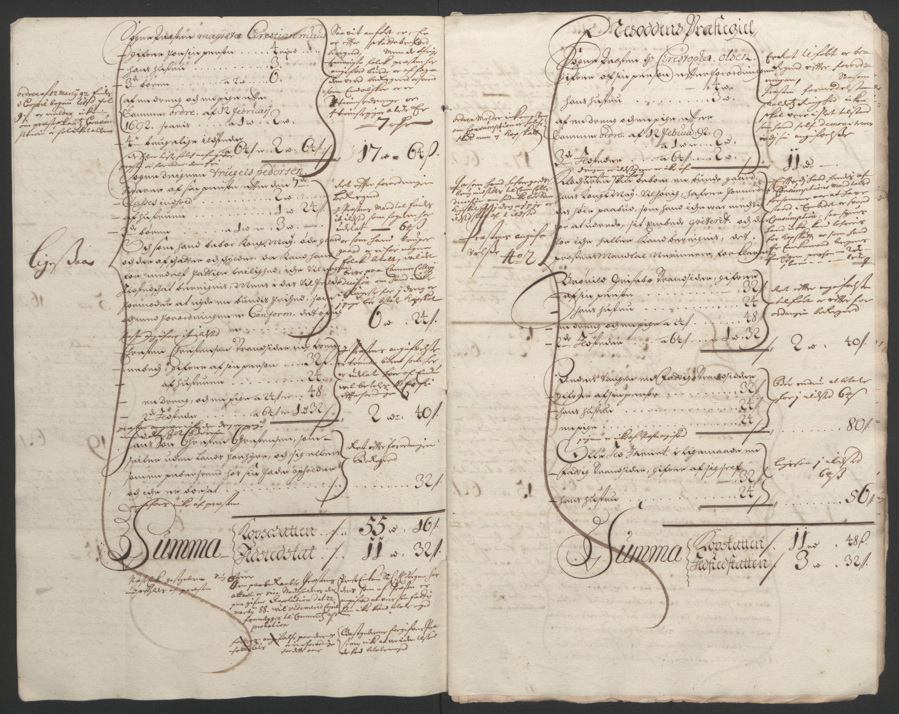 Rentekammeret inntil 1814, Reviderte regnskaper, Fogderegnskap, AV/RA-EA-4092/R09/L0437: Fogderegnskap Follo, 1692-1693, p. 172