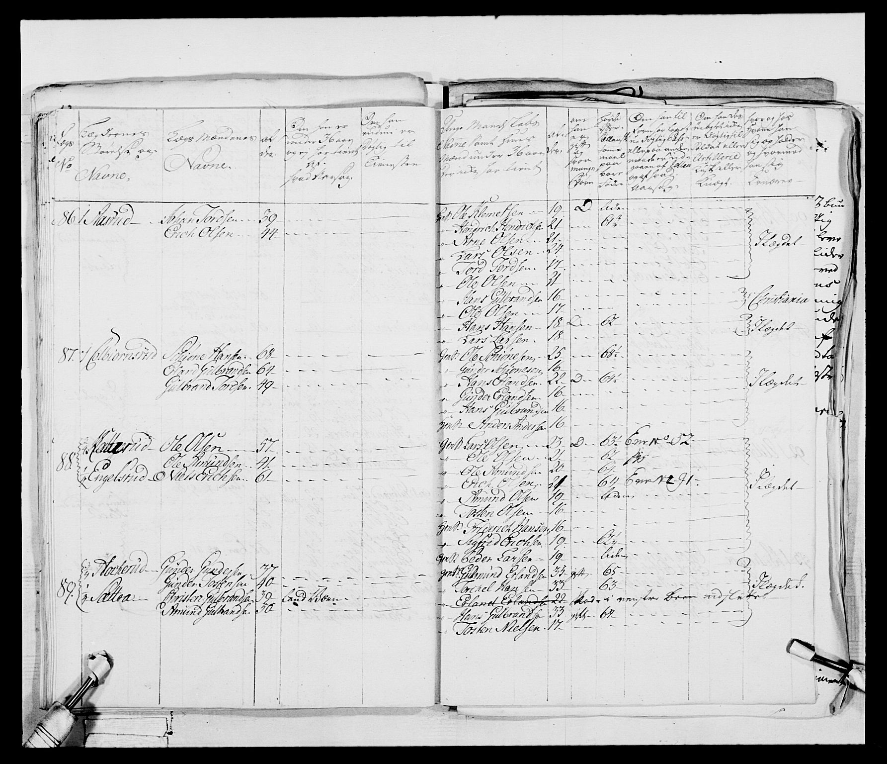 Generalitets- og kommissariatskollegiet, Det kongelige norske kommissariatskollegium, AV/RA-EA-5420/E/Eh/L0043b: 2. Akershusiske nasjonale infanteriregiment, 1773-1778, p. 262