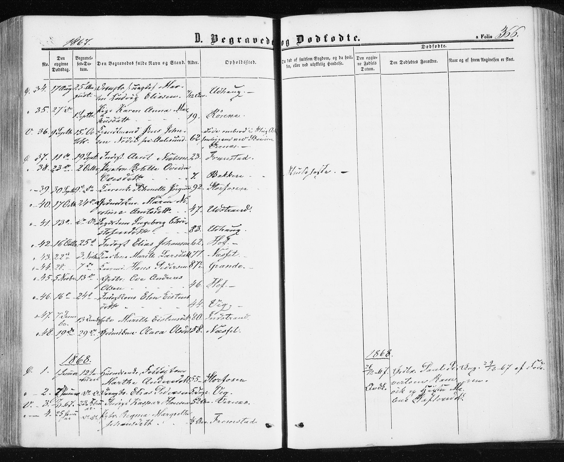 Ministerialprotokoller, klokkerbøker og fødselsregistre - Sør-Trøndelag, AV/SAT-A-1456/659/L0737: Parish register (official) no. 659A07, 1857-1875, p. 366