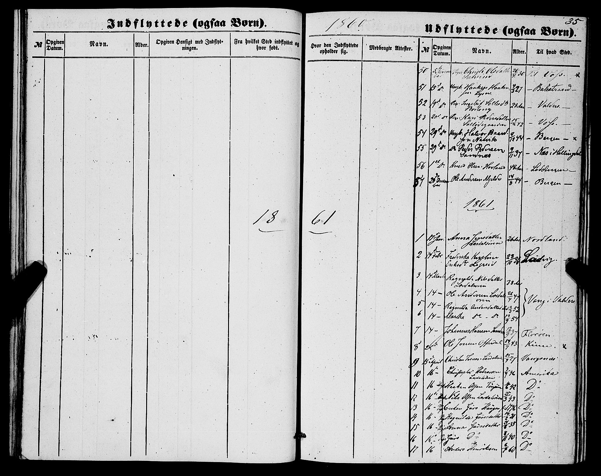 Lærdal sokneprestembete, SAB/A-81201: Parish register (official) no. A 17, 1851-1877, p. 35