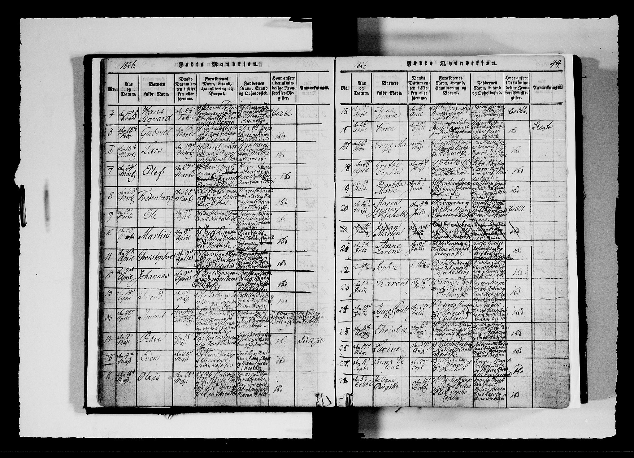 Hobøl prestekontor Kirkebøker, AV/SAO-A-2002/F/Fa/L0002: Parish register (official) no. I 2, 1814-1841, p. 44