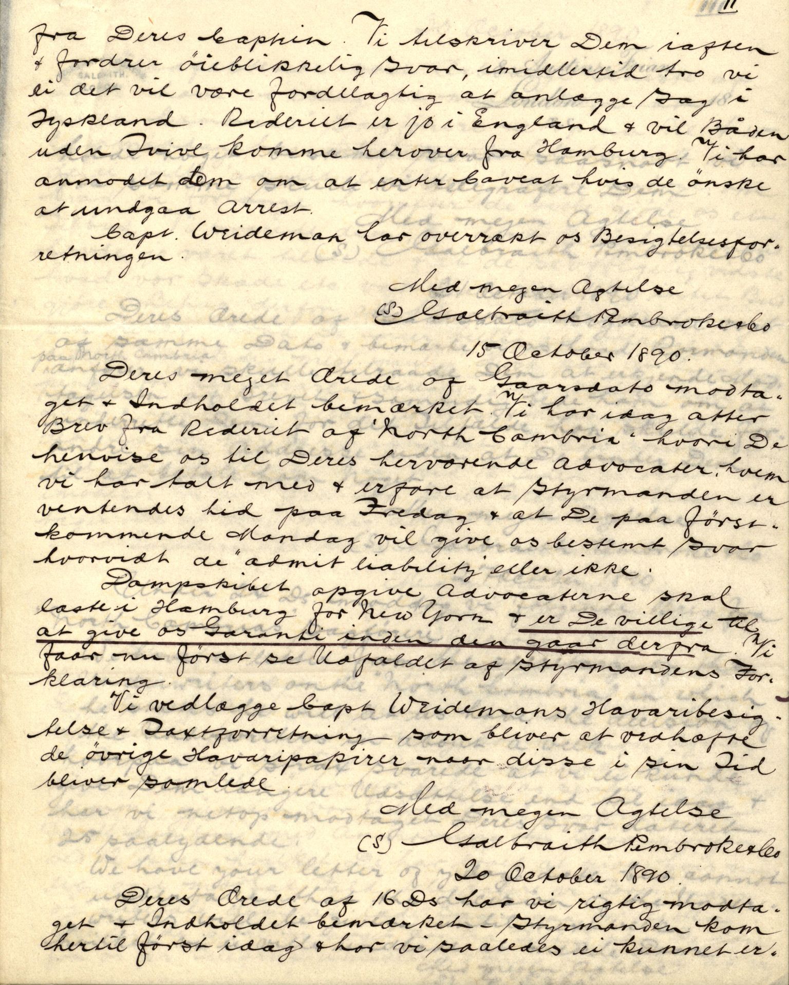 Pa 63 - Østlandske skibsassuranceforening, VEMU/A-1079/G/Ga/L0025/0004: Havaridokumenter / Imanuel, Hefhi, Guldregn, Haabet, Harald, Windsor, 1890, p. 44