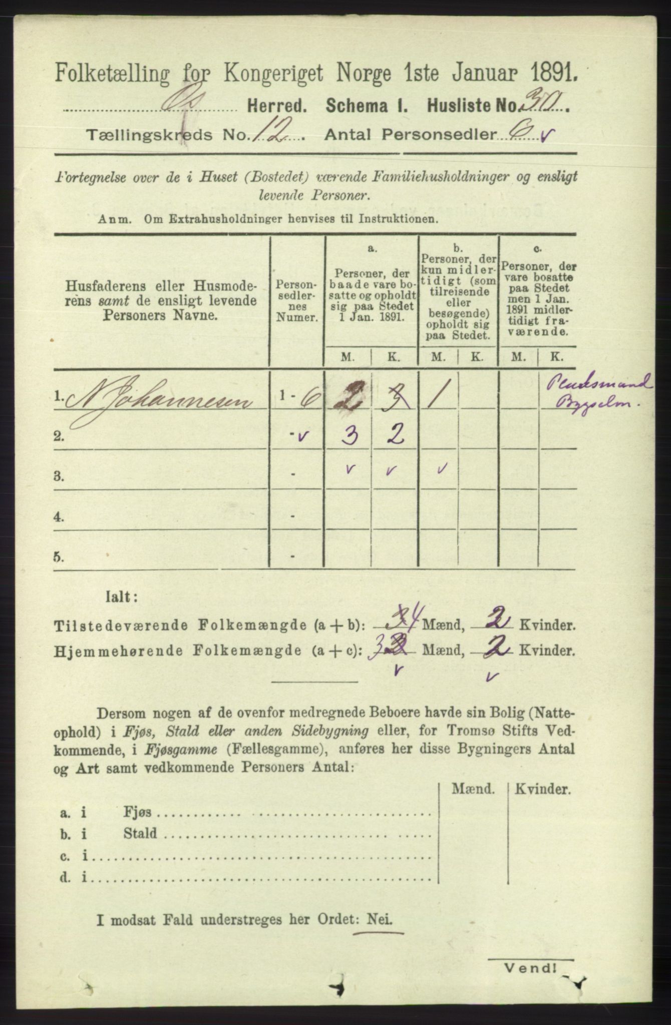 RA, 1891 census for 1243 Os, 1891, p. 2727