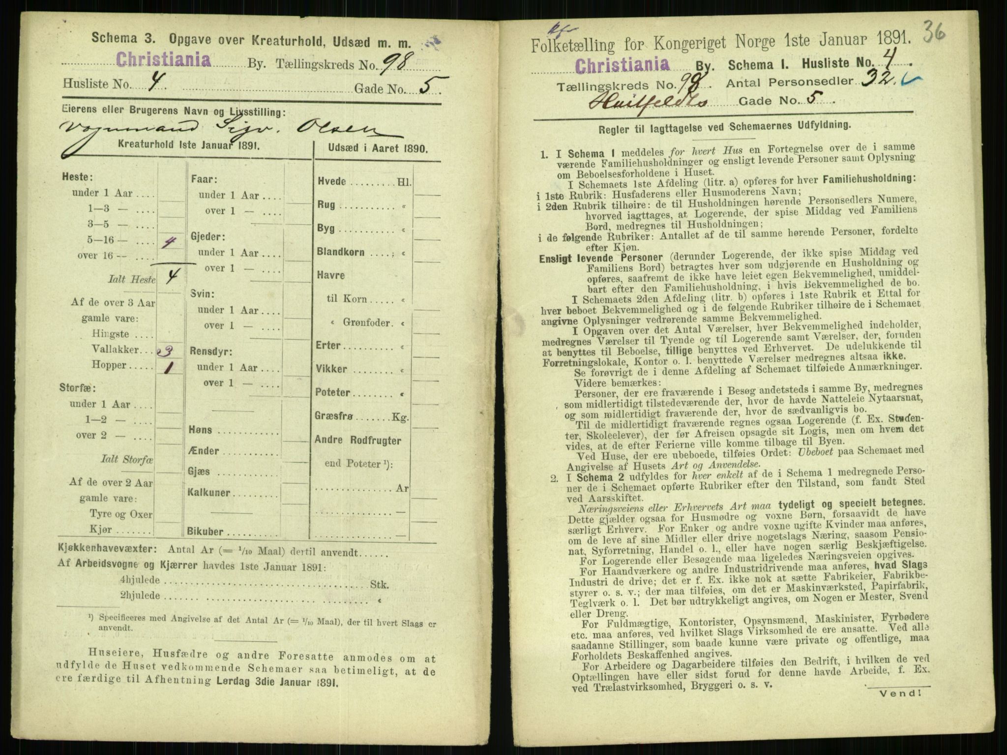 RA, 1891 census for 0301 Kristiania, 1891, p. 47651