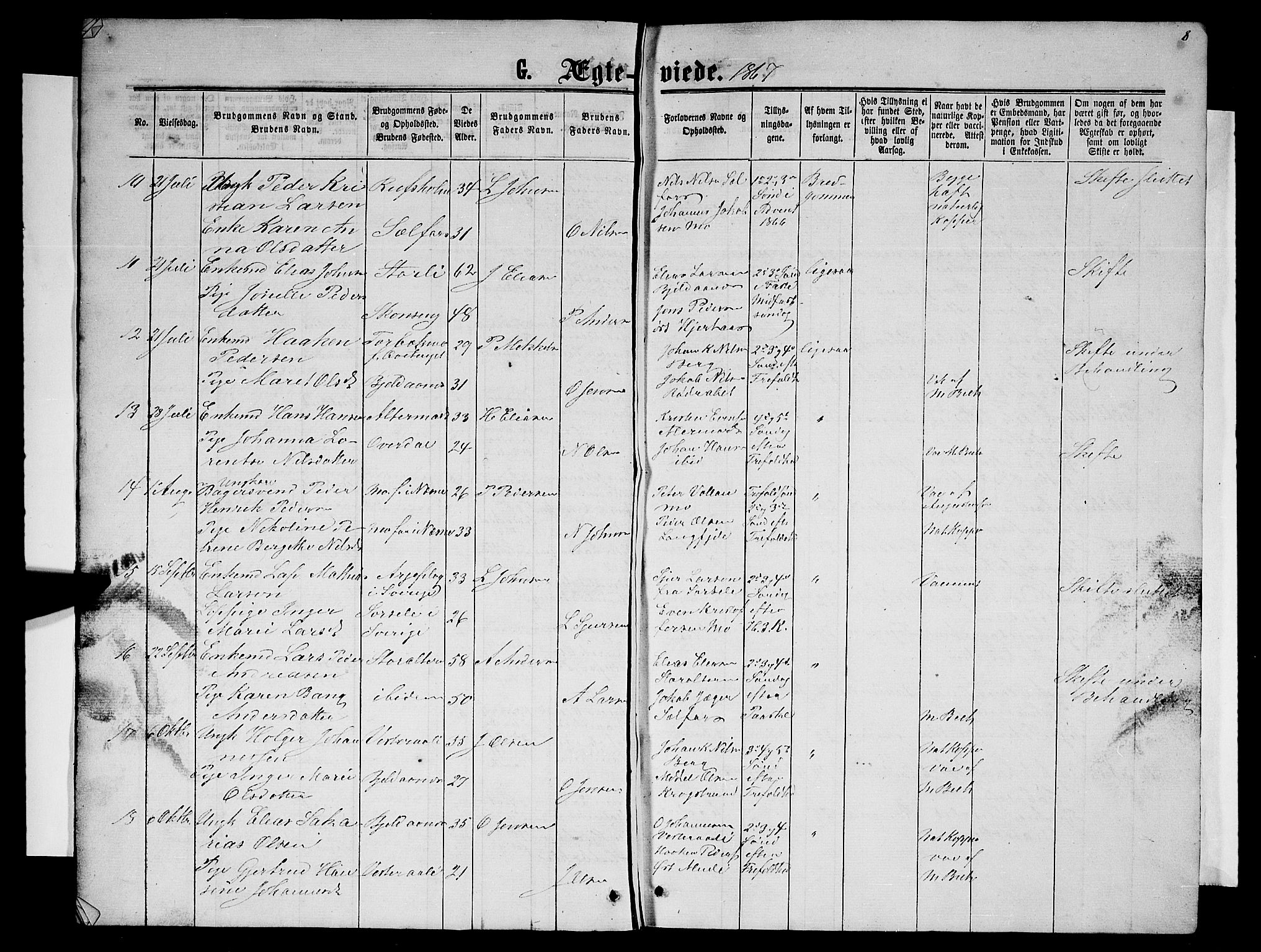 Ministerialprotokoller, klokkerbøker og fødselsregistre - Nordland, AV/SAT-A-1459/827/L0417: Parish register (copy) no. 827C06, 1864-1886, p. 8