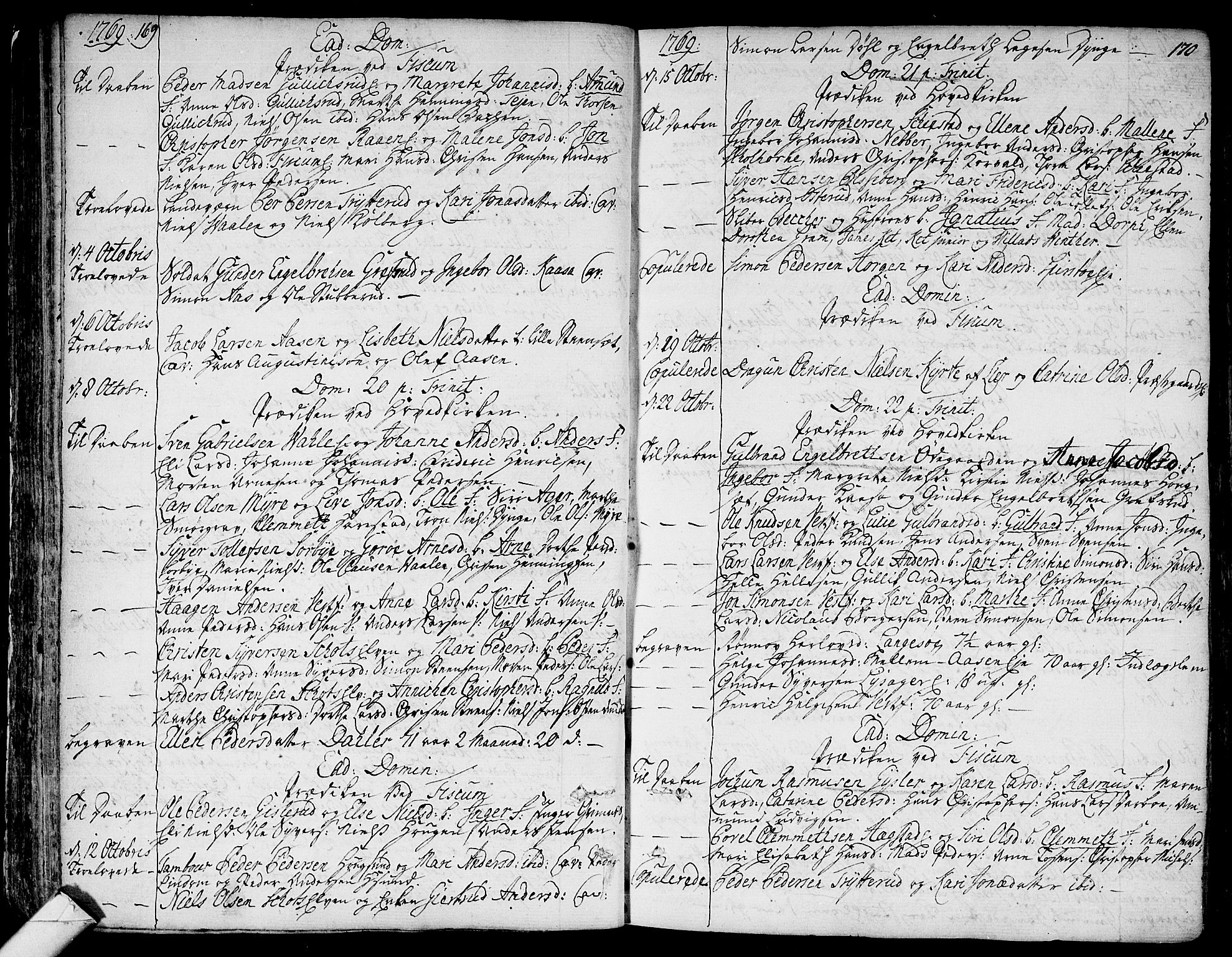 Eiker kirkebøker, AV/SAKO-A-4/F/Fa/L0008: Parish register (official) no. I 8, 1764-1788, p. 169-170