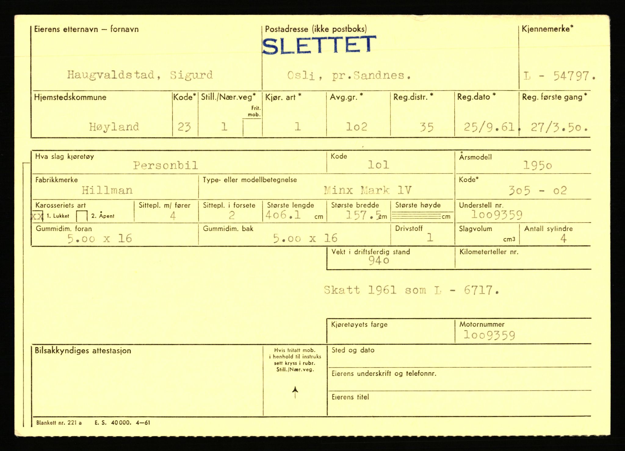 Stavanger trafikkstasjon, AV/SAST-A-101942/0/F/L0054: L-54200 - L-55699, 1930-1971, p. 1235