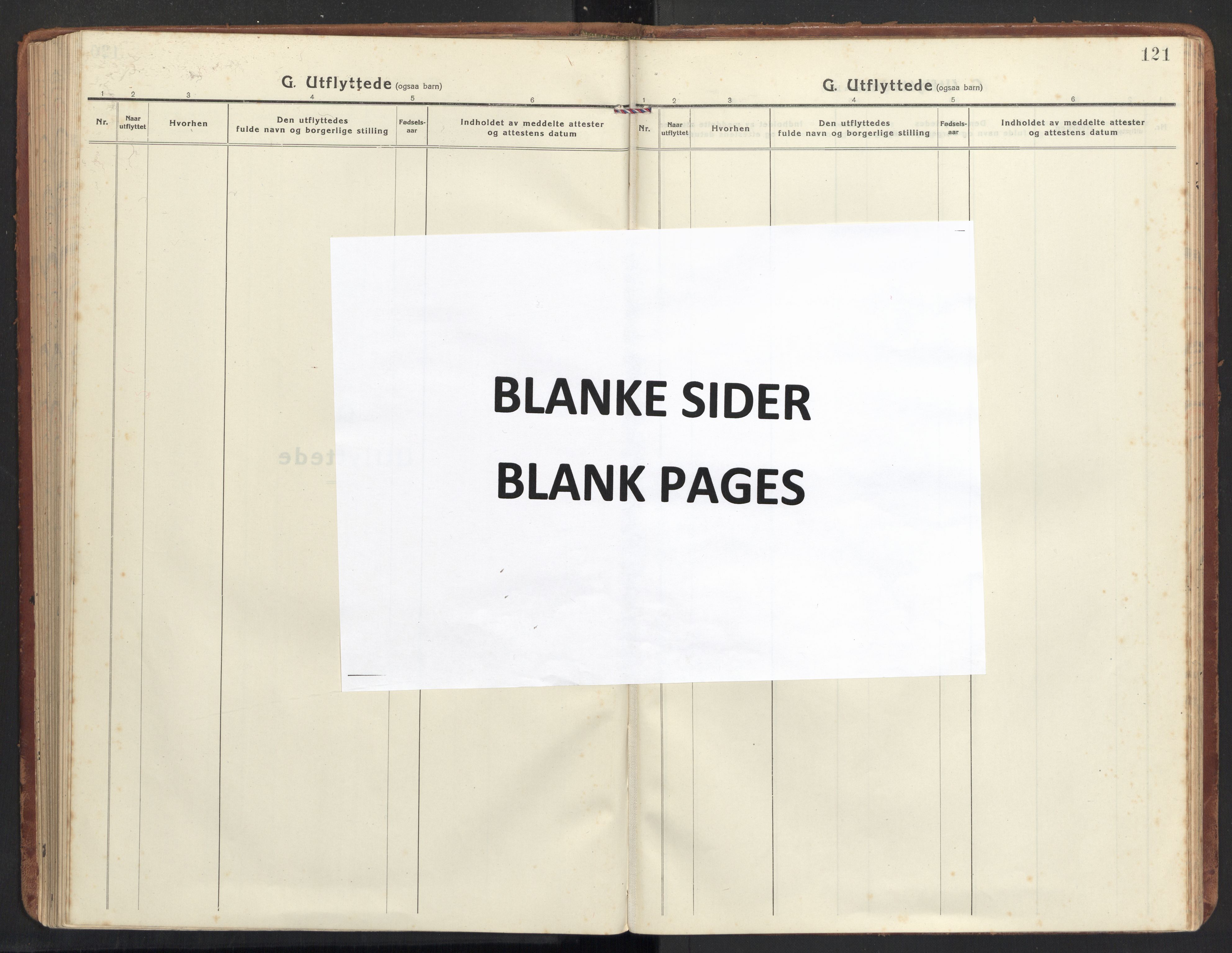 Ministerialprotokoller, klokkerbøker og fødselsregistre - Møre og Romsdal, AV/SAT-A-1454/504/L0058: Parish register (official) no. 504A05, 1920-1940, p. 121