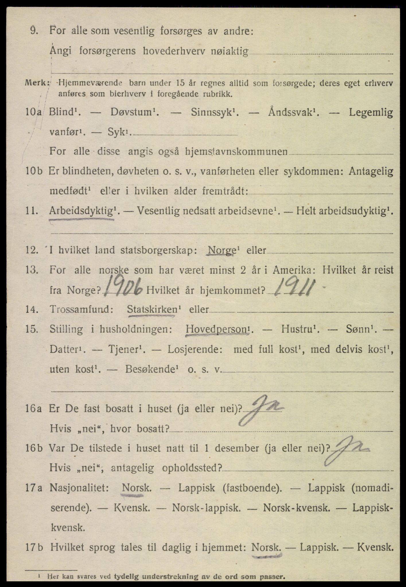 SAT, 1920 census for Meløy, 1920, p. 9148