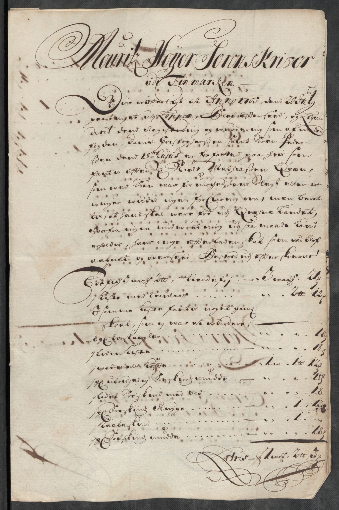 Rentekammeret inntil 1814, Reviderte regnskaper, Fogderegnskap, RA/EA-4092/R69/L4853: Fogderegnskap Finnmark/Vardøhus, 1705-1706, p. 101