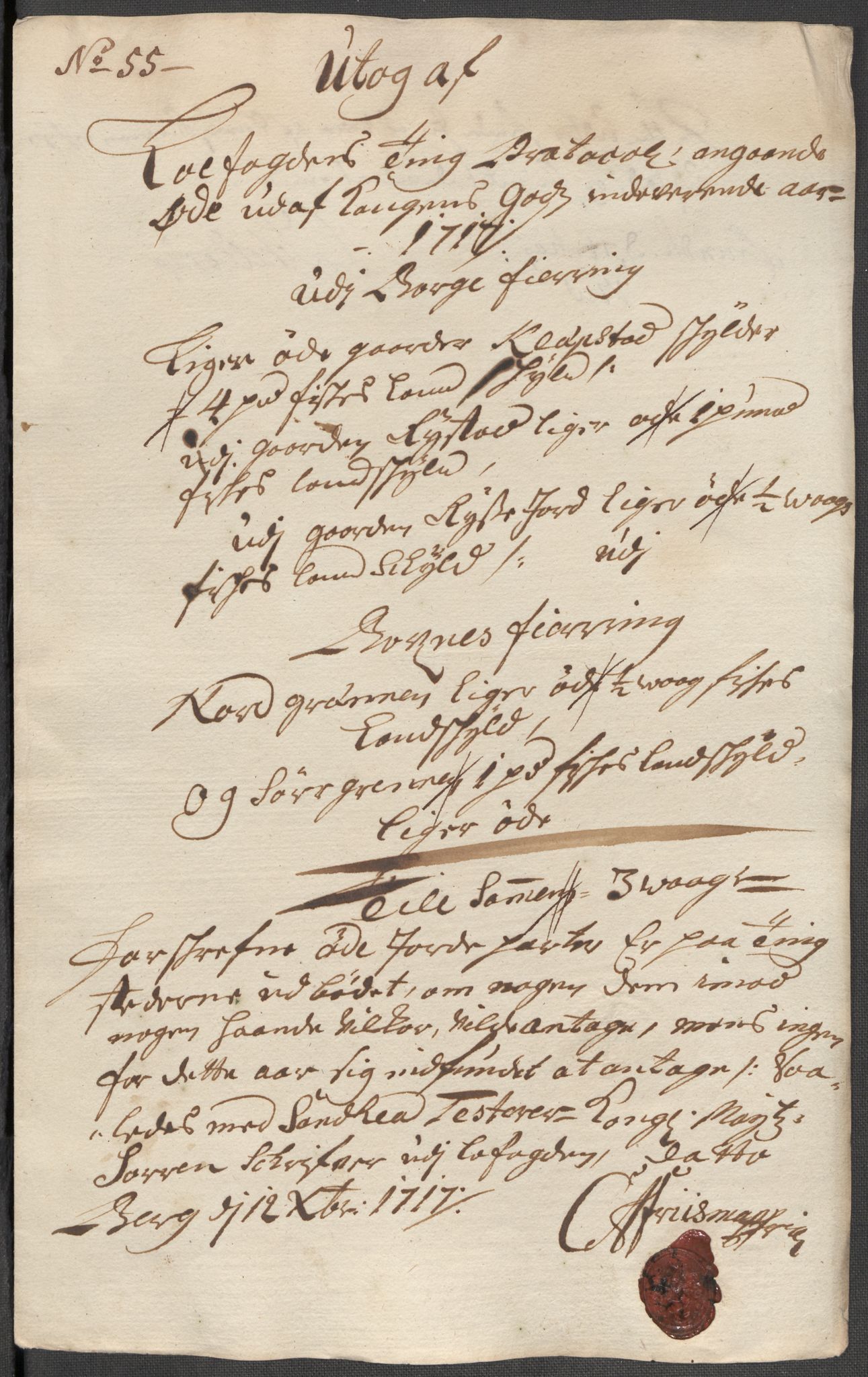 Rentekammeret inntil 1814, Reviderte regnskaper, Fogderegnskap, RA/EA-4092/R67/L4683: Fogderegnskap Vesterålen, Andenes og Lofoten, 1717, p. 280